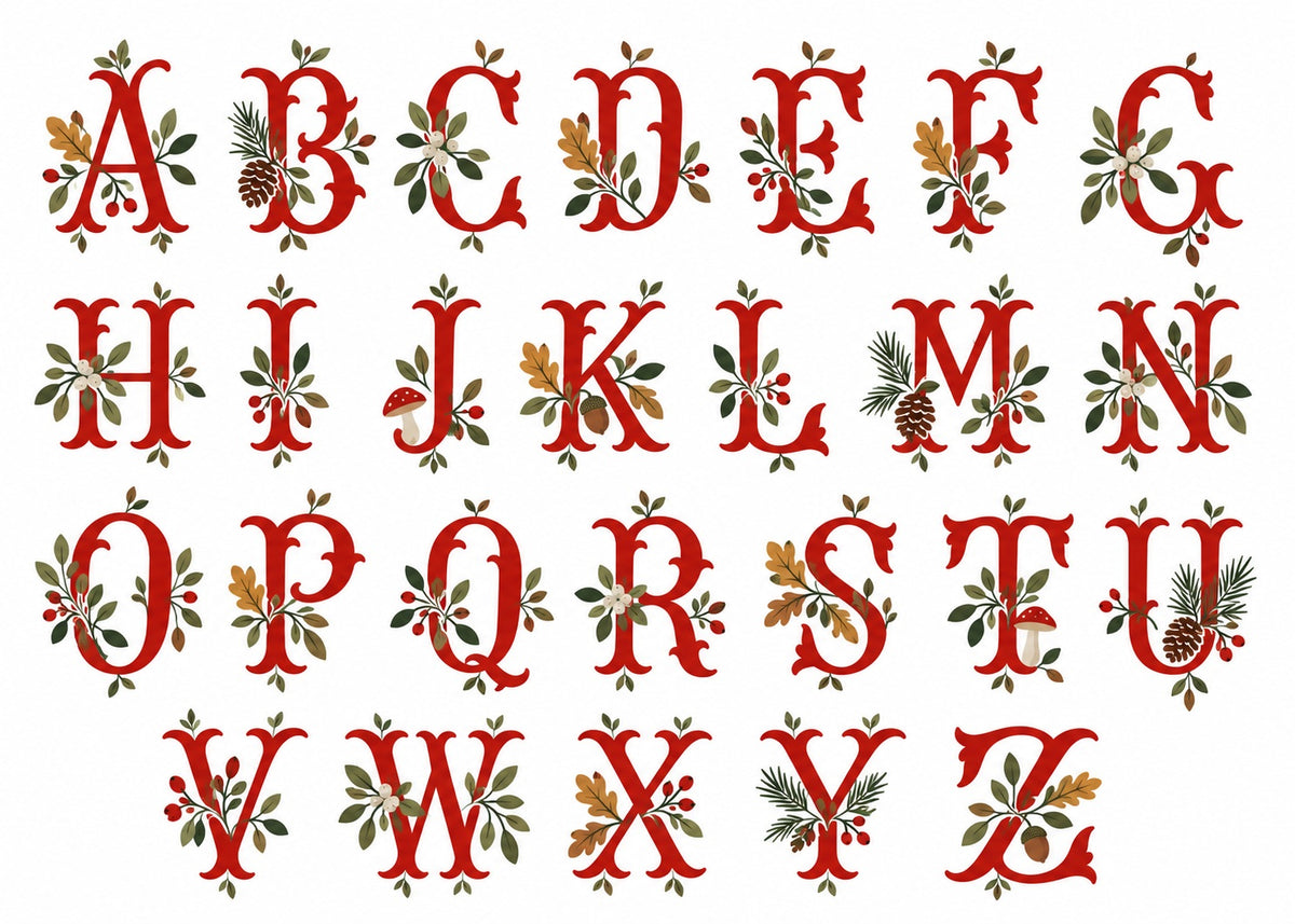 Personalised Santa's gift sack with letter embroidery, Meadow Song Liberty fabric