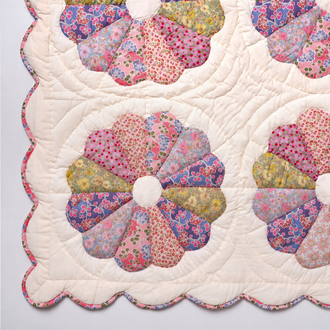 SweetPea Made with Liberty fabrics quilt