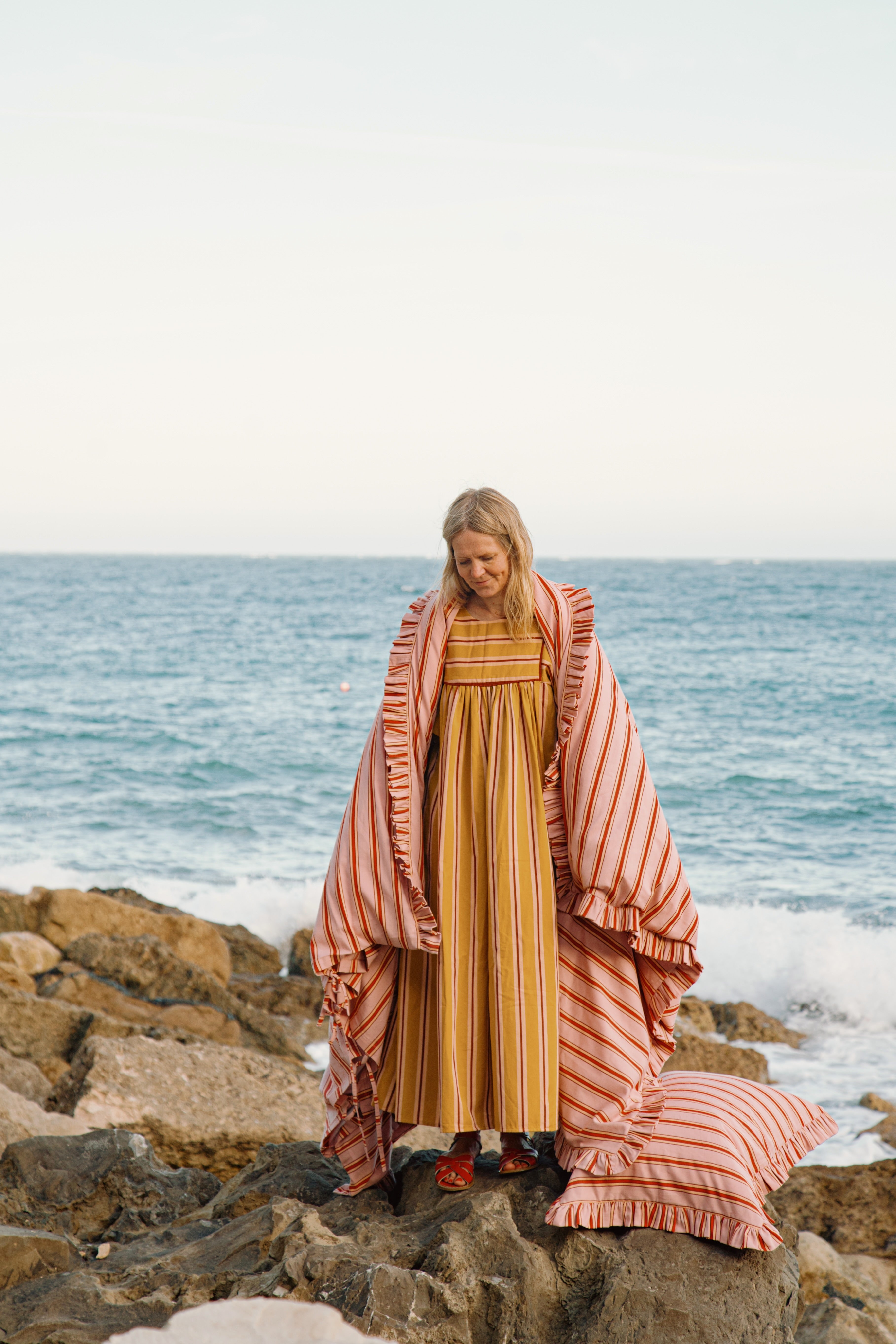 Turmeric pop stripe (night)dress