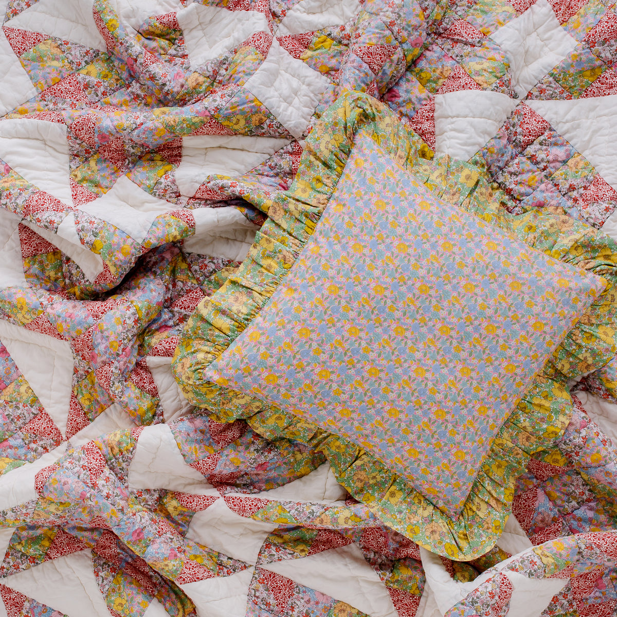 Floral Ovation, Made with Liberty Fabrics frill cushion