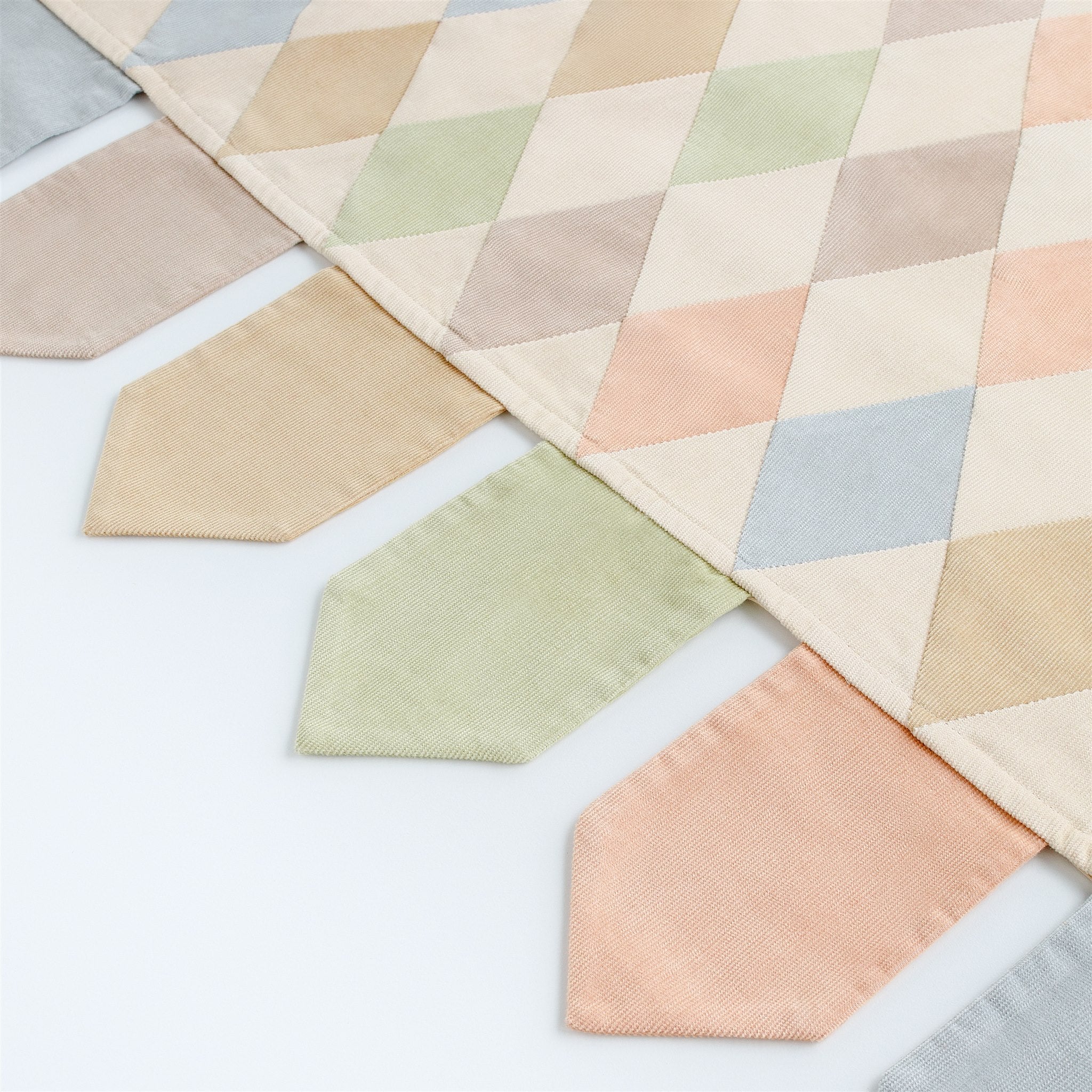 Harlequin patchwork toran, macaron