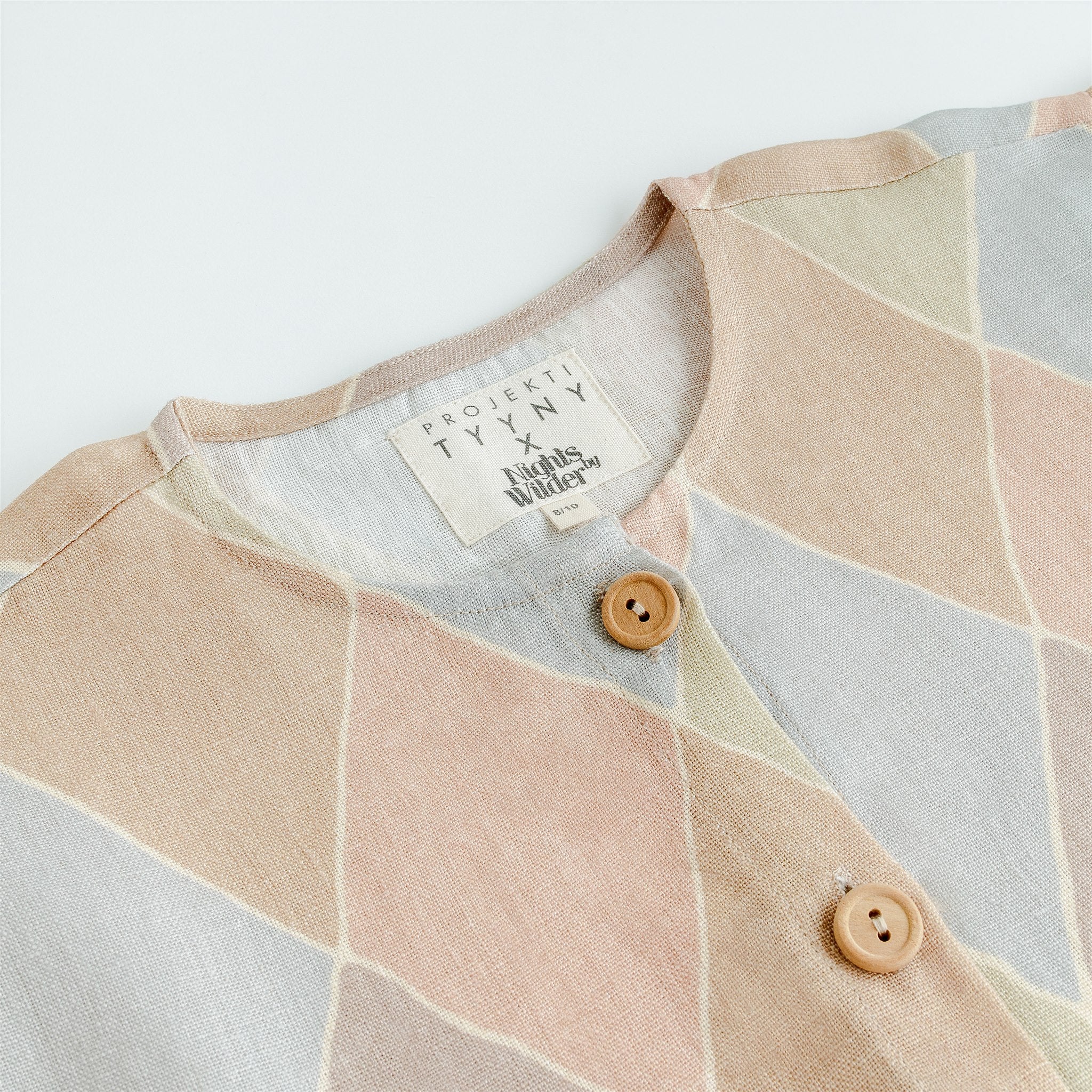 PT x NbW Harlequin balloon sleeve pyjama KIDS, macaron