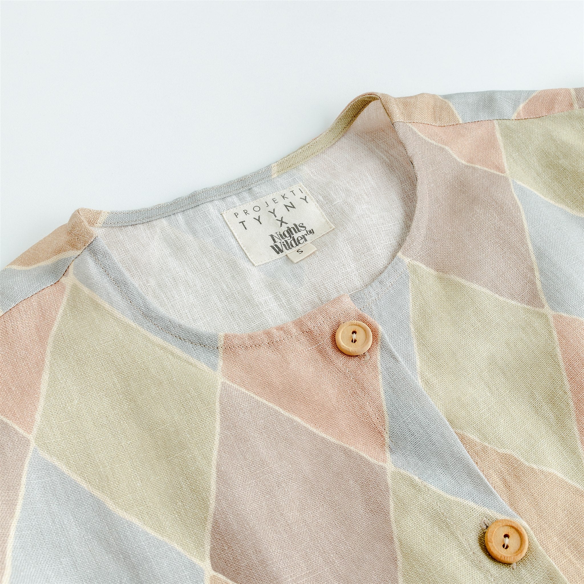 PT x NbW Harlequin balloon sleeve pyjama, ADULT, macaron