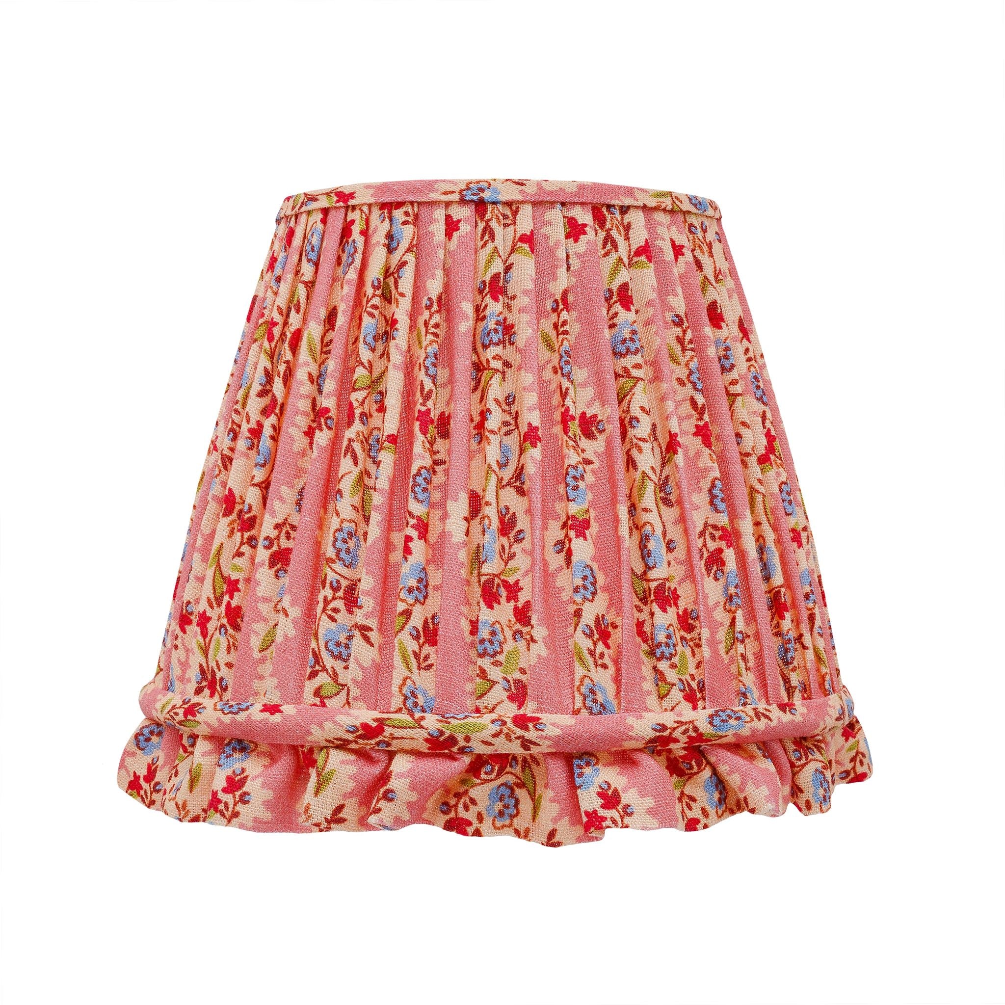Hedgerow stripe frill lampshade, pink