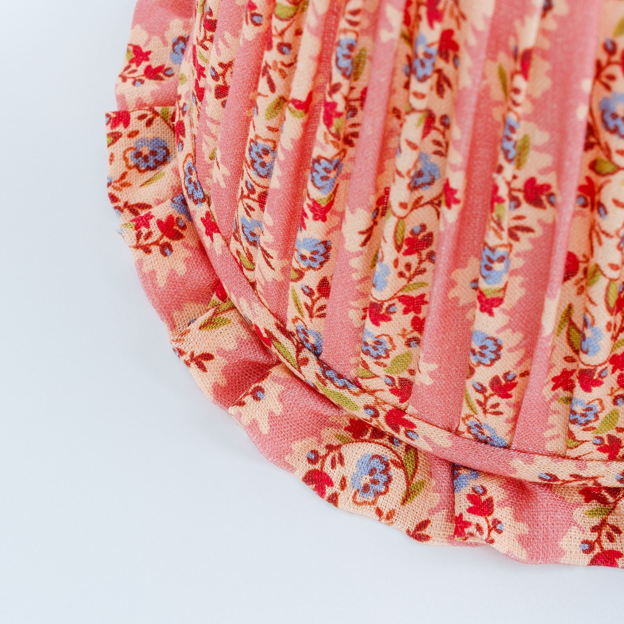 Hedgerow stripe frill lampshade, pink