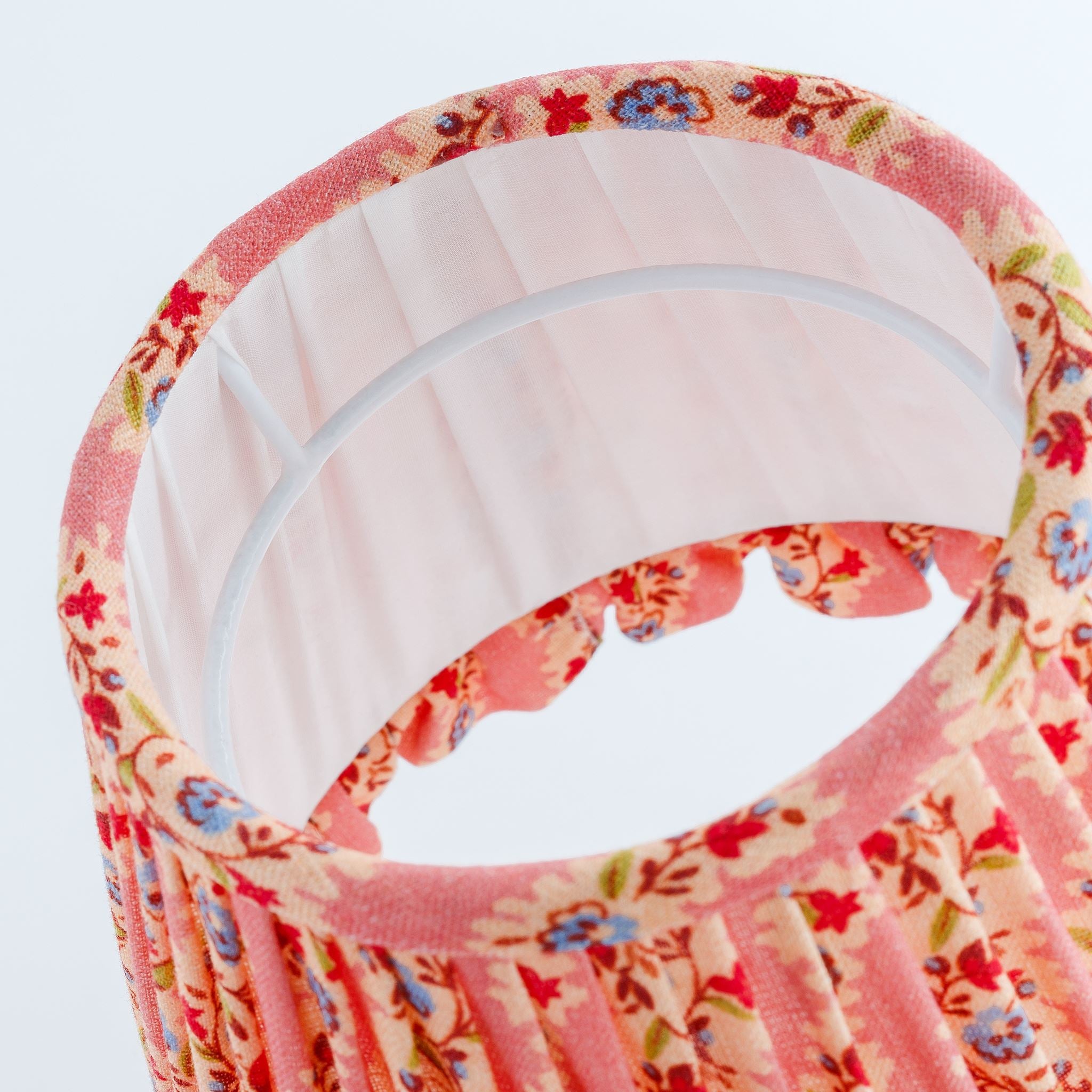Hedgerow stripe frill lampshade, pink