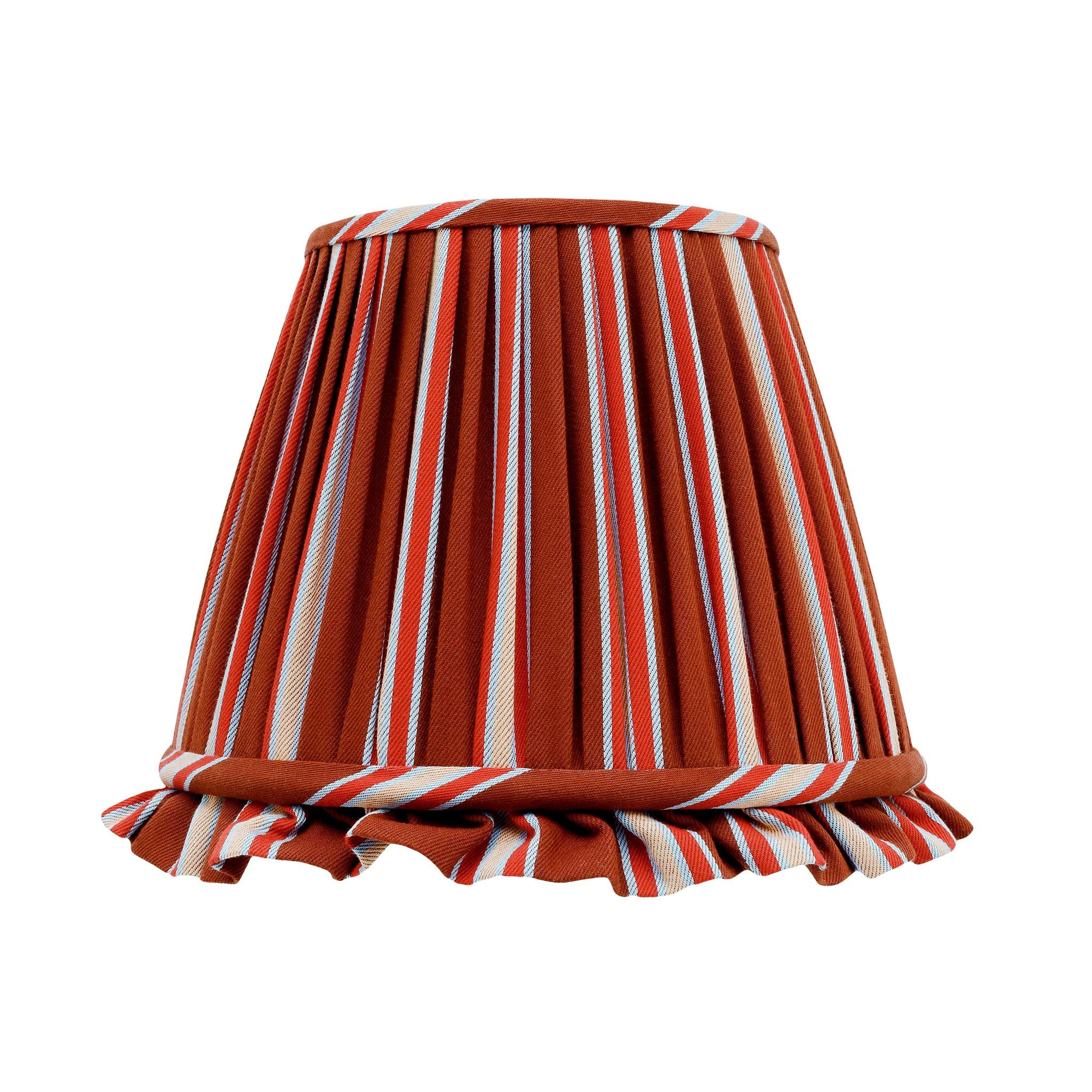 Stripe frill lampshade, cacao pop stripe
