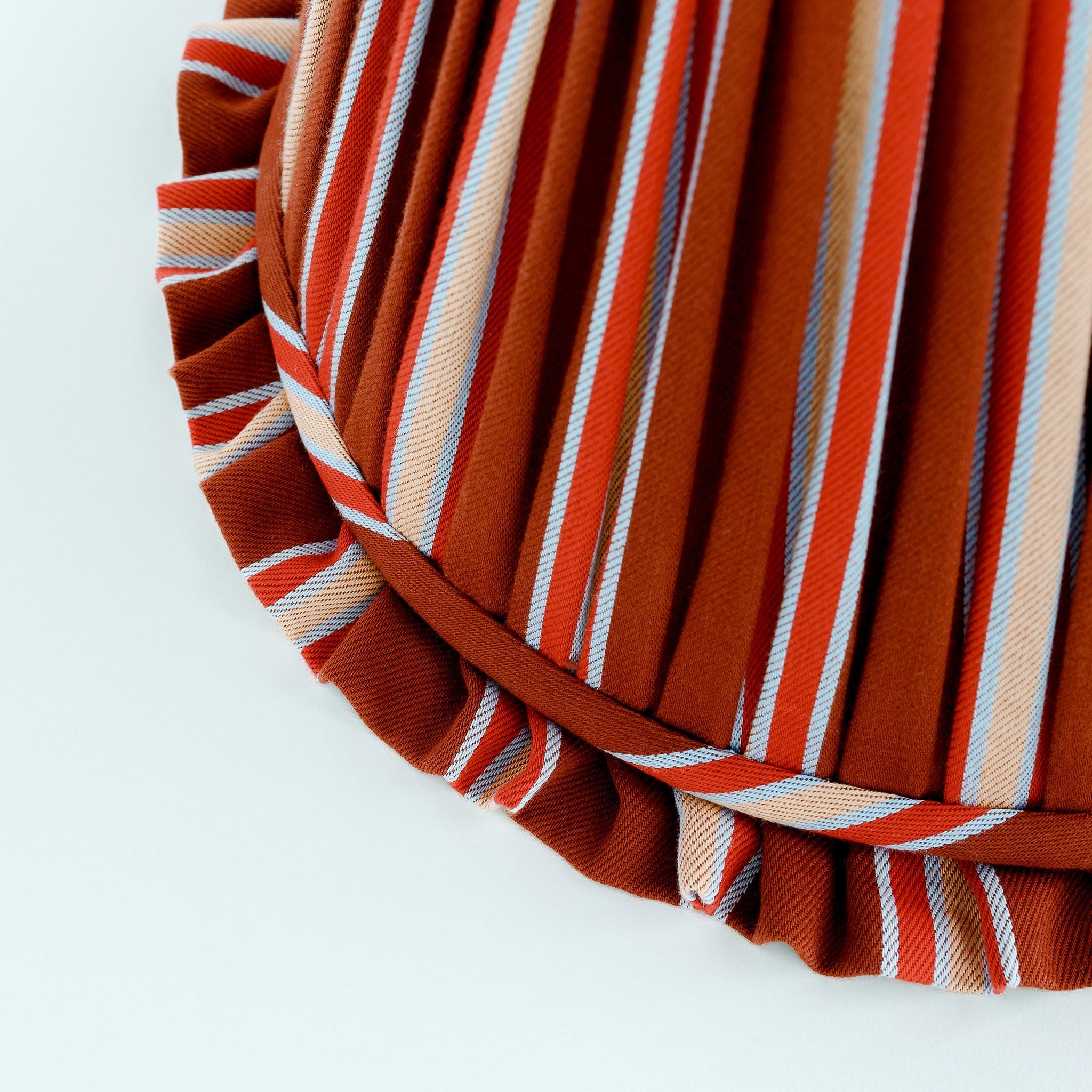 Stripe frill lampshade, cacao pop stripe
