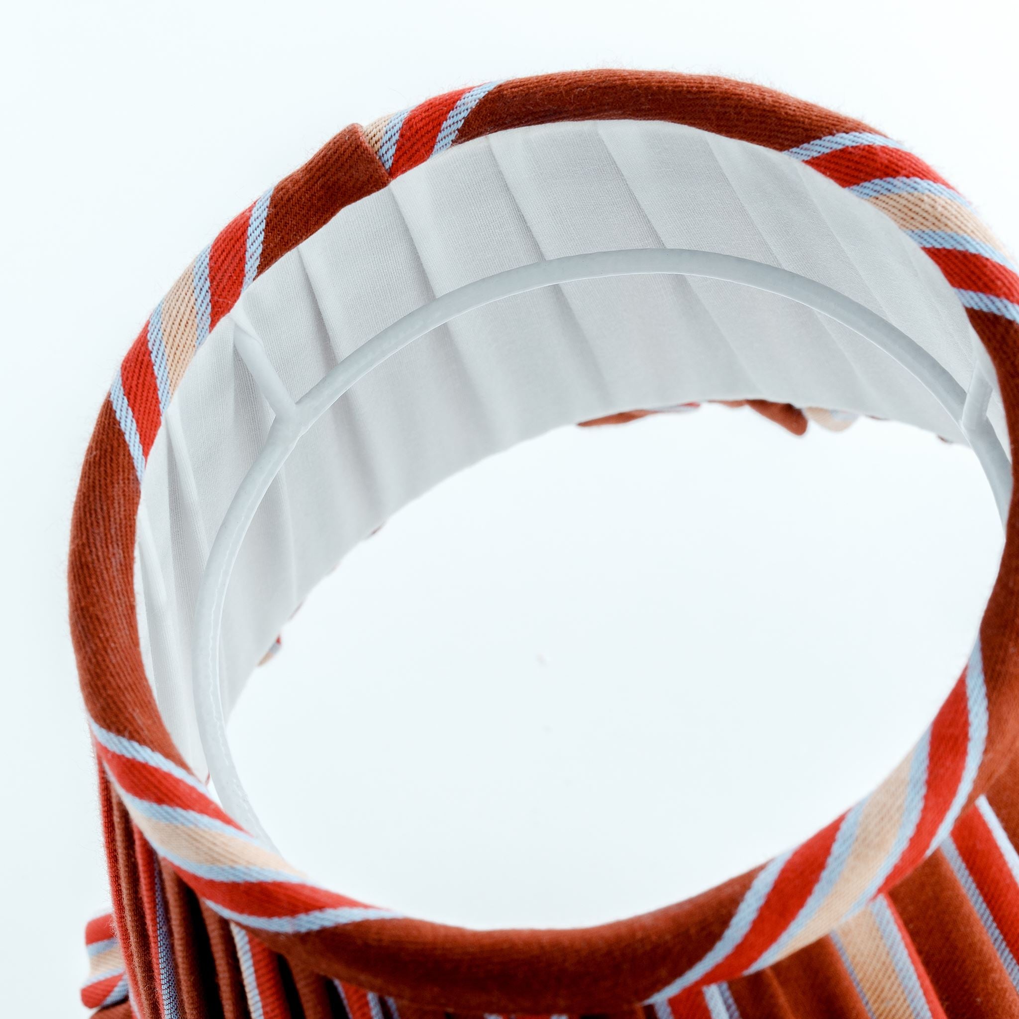Stripe frill lampshade, cacao pop stripe