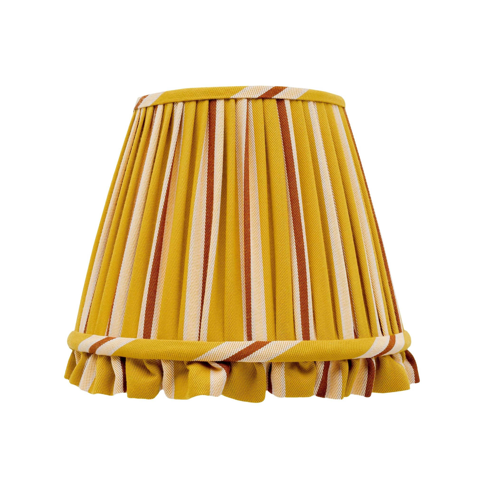 Stripe frill lampshade, turmeric pop stripe