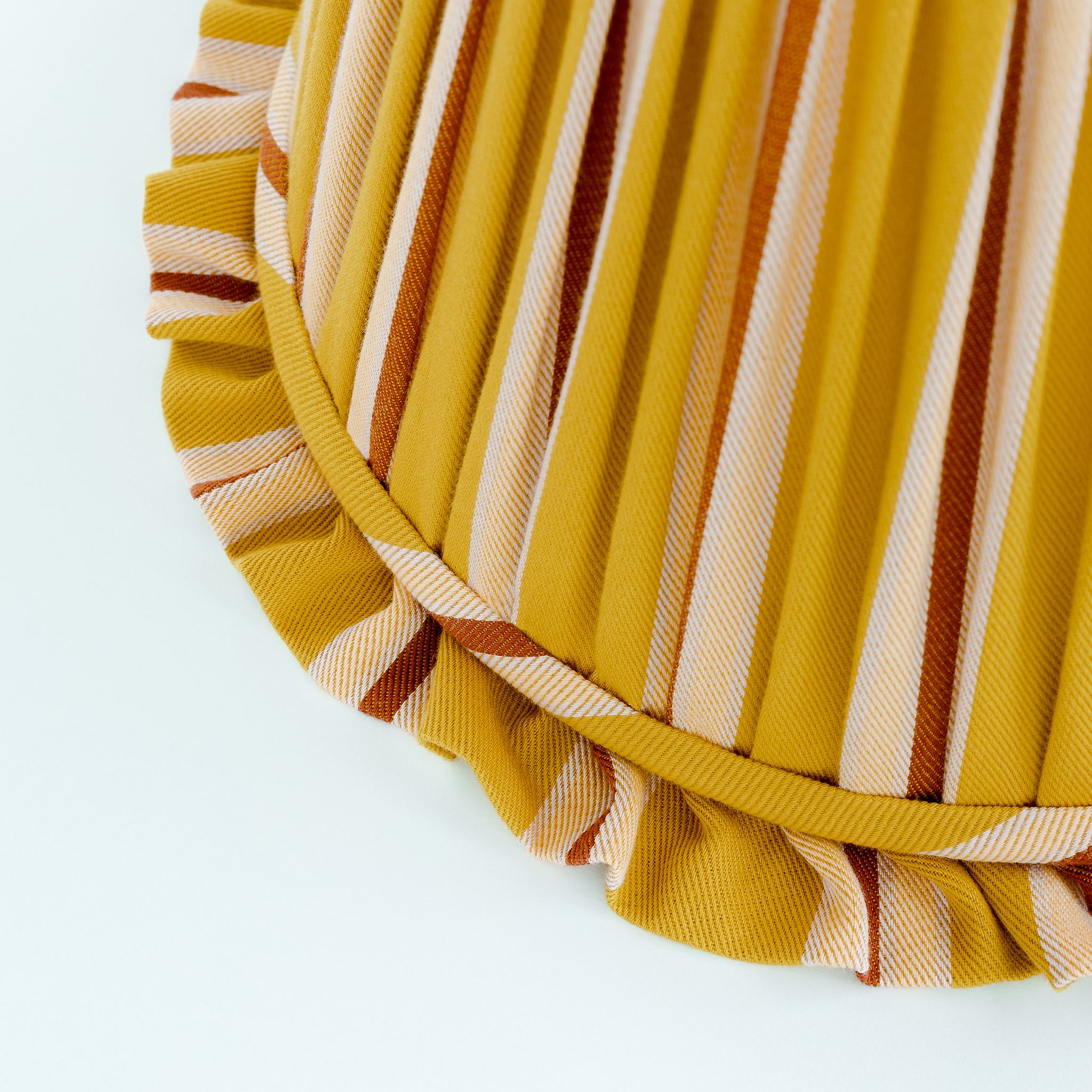 Stripe frill lampshade, turmeric pop stripe
