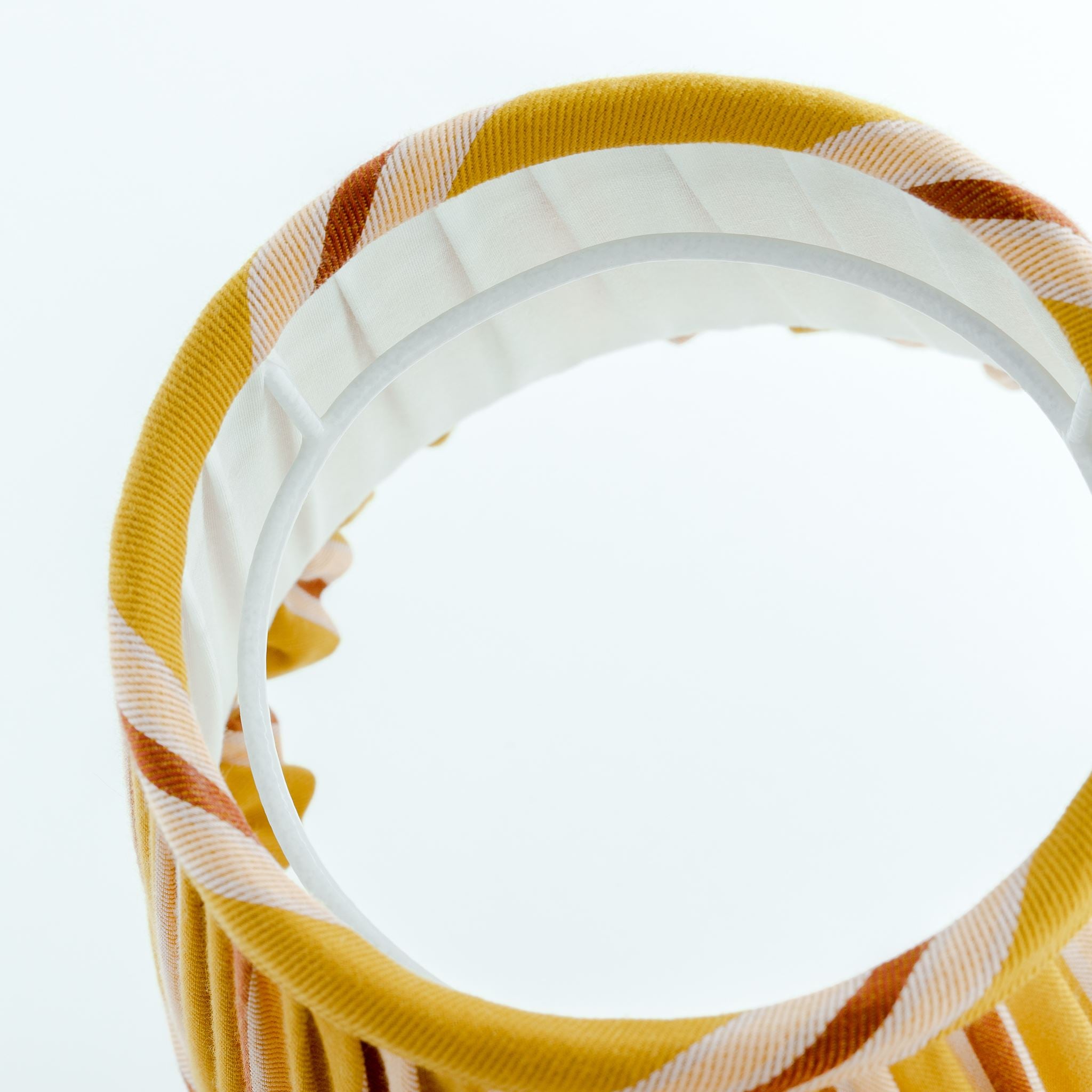 Stripe frill lampshade, turmeric pop stripe