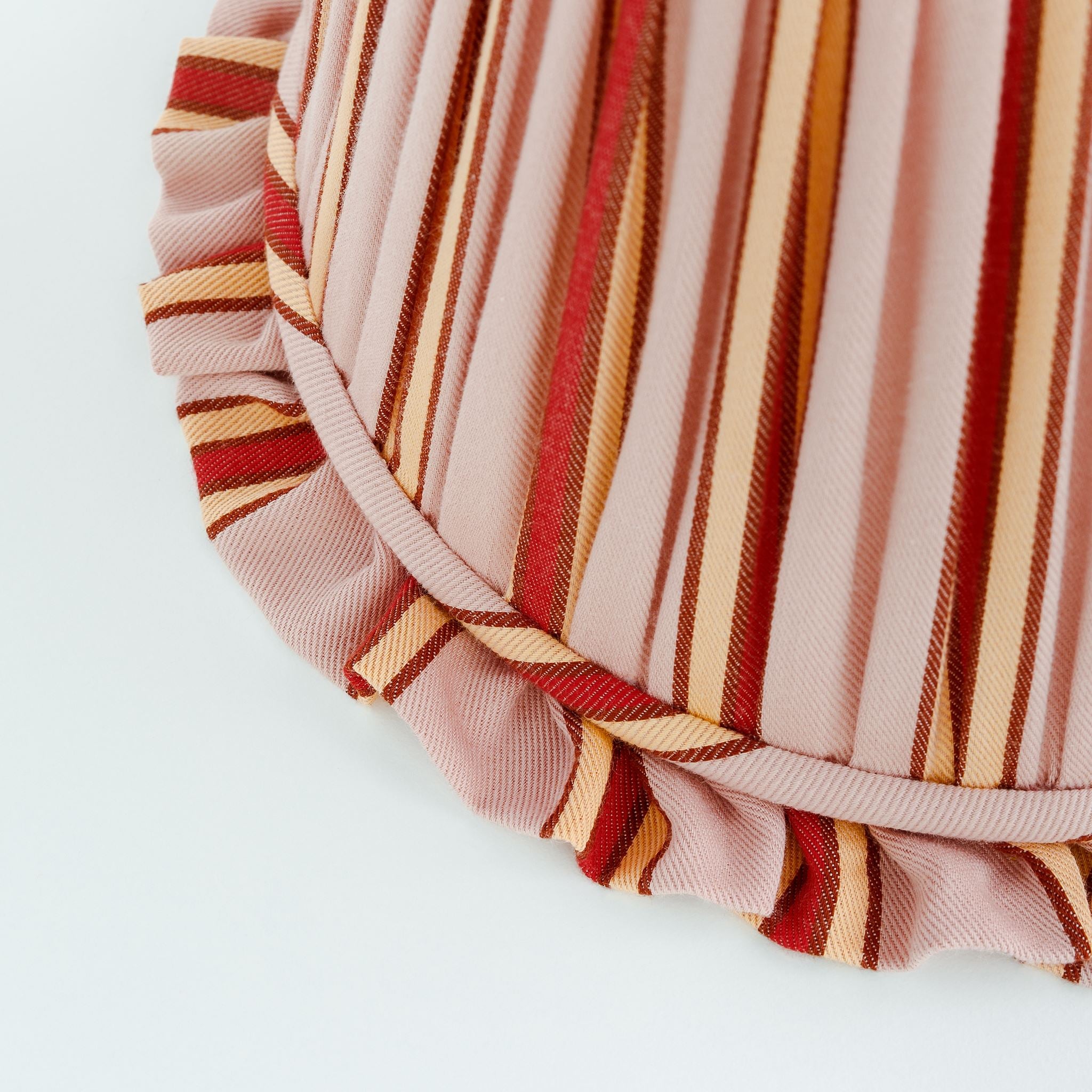 Stripe frill lampshade, pink cherry pop
