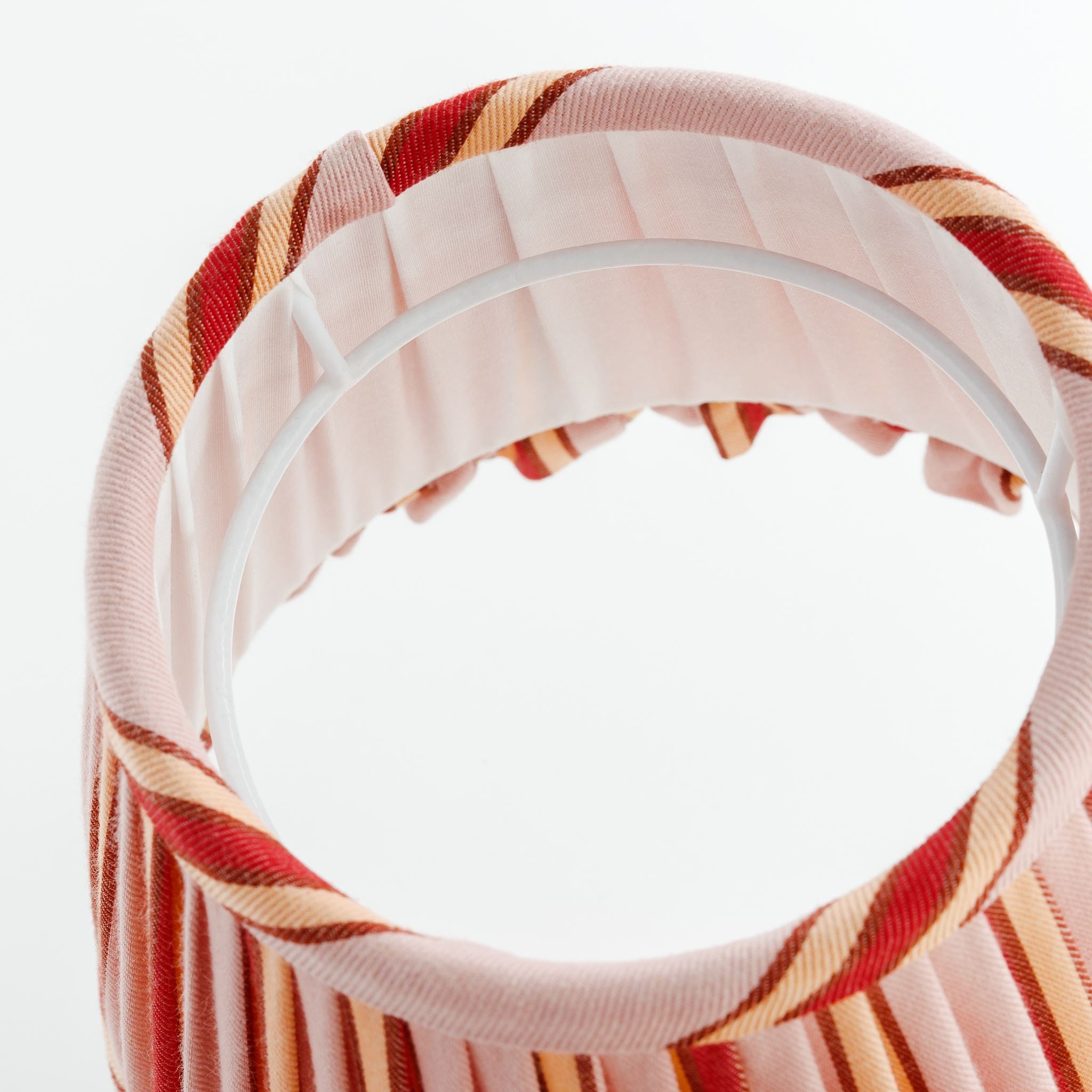 Stripe frill lampshade, pink cherry pop