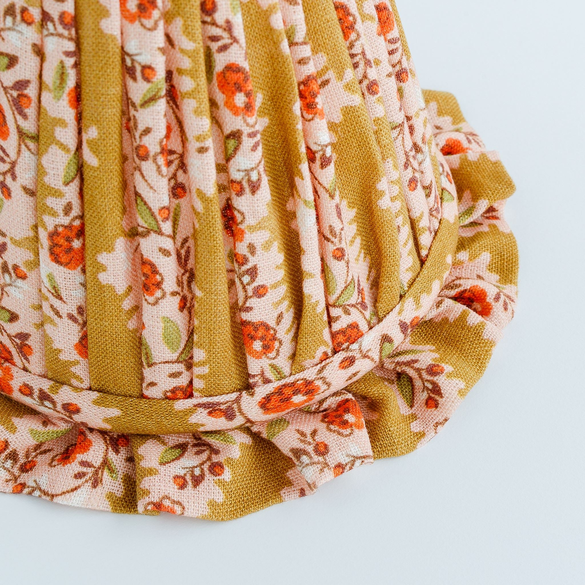 Hedgerow stripe 'candle clip' lampshade, turmeric