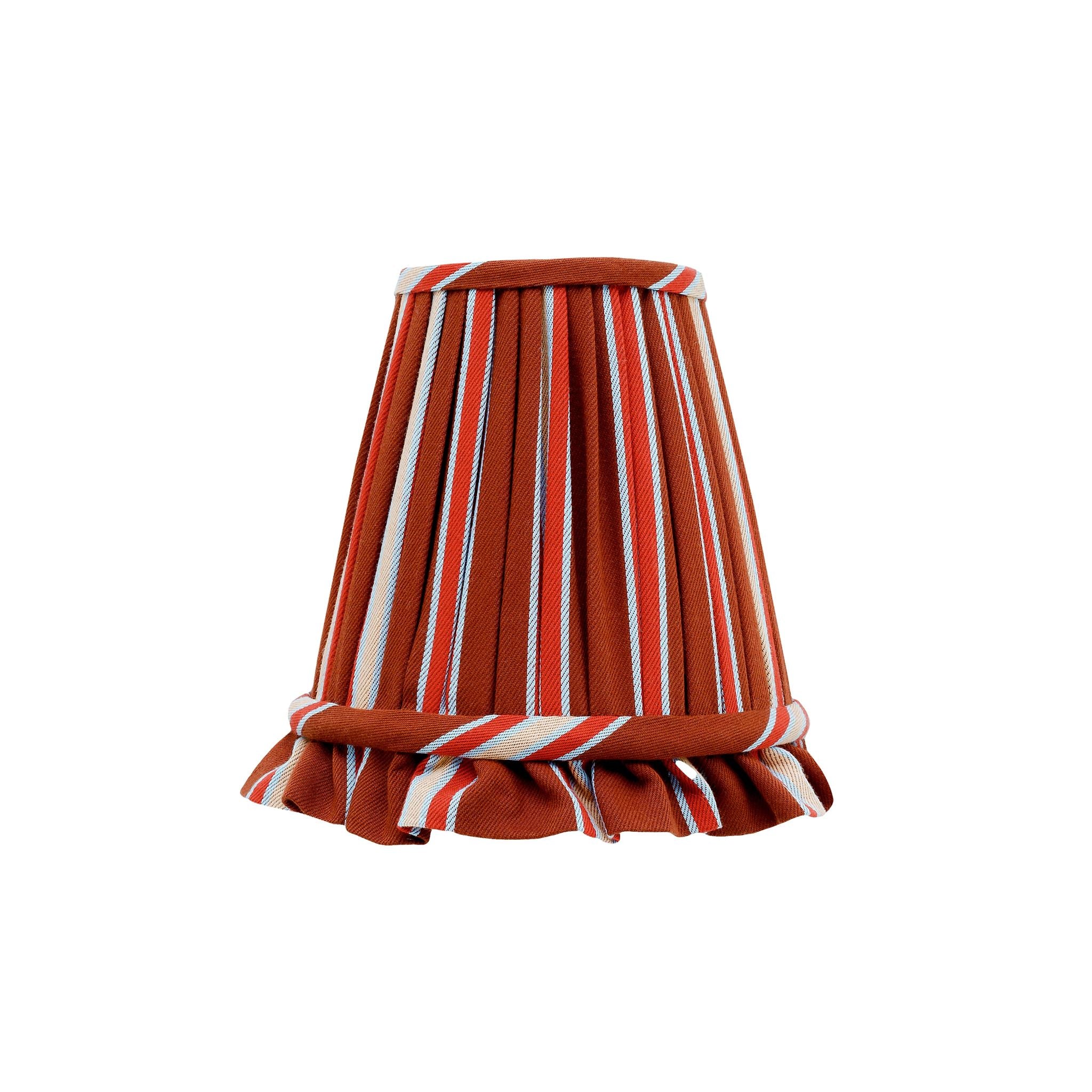 Stripe frill 'candle clip' lampshade, cacao