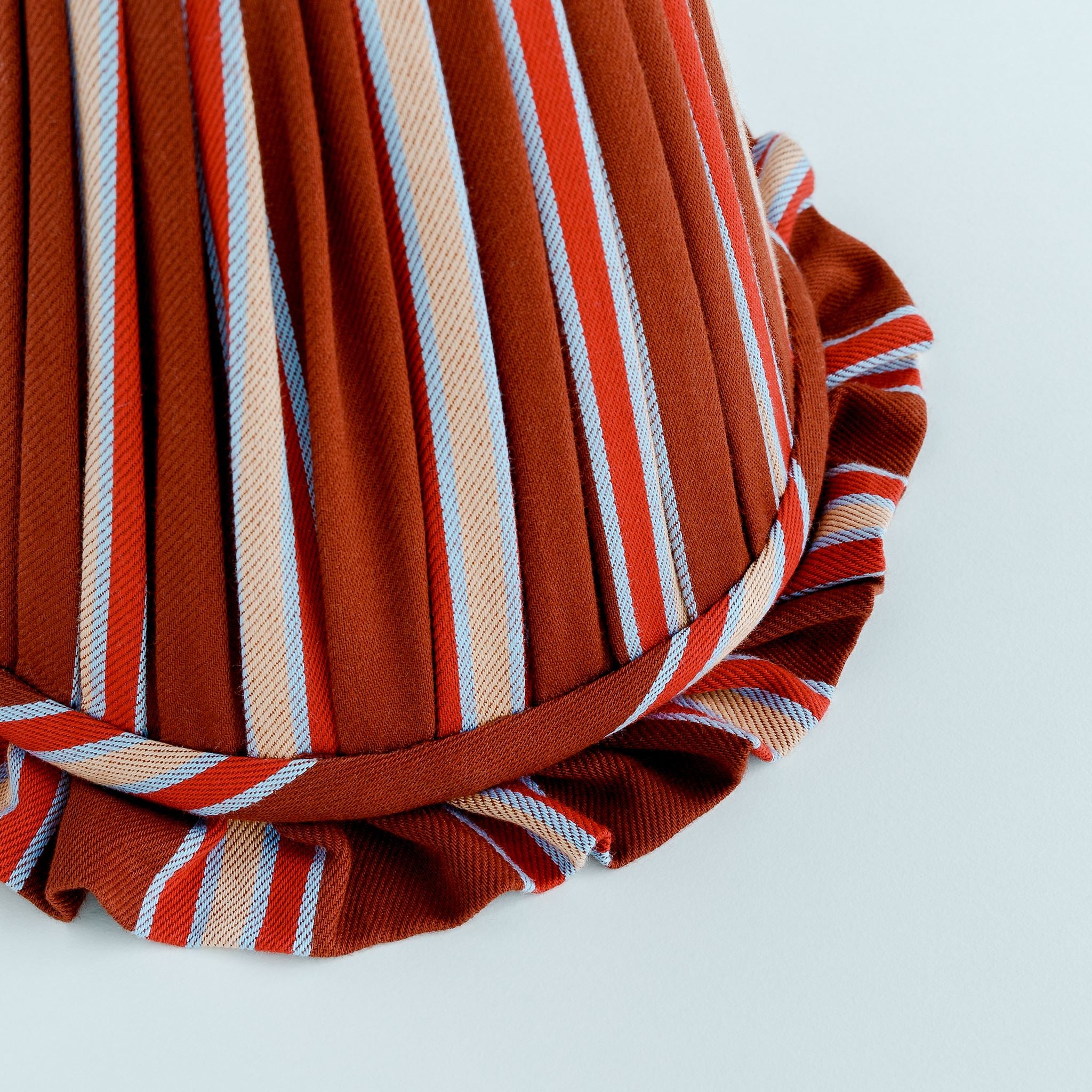 Stripe frill 'candle clip' lampshade, cacao