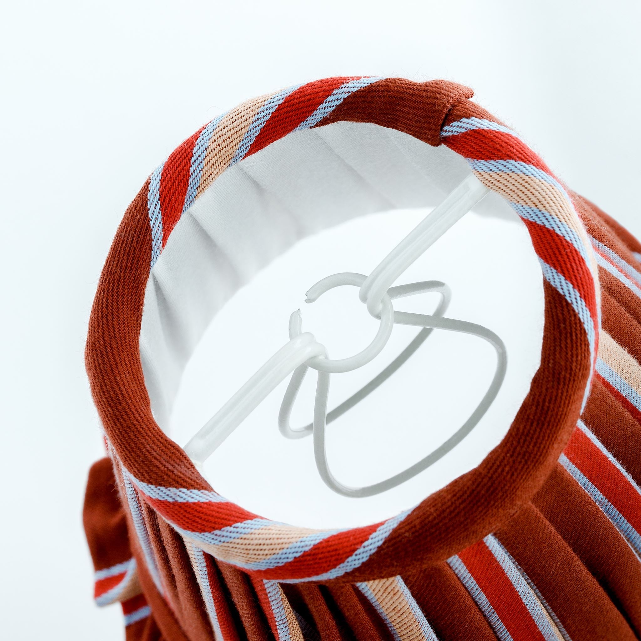 Stripe frill 'candle clip' lampshade, cacao