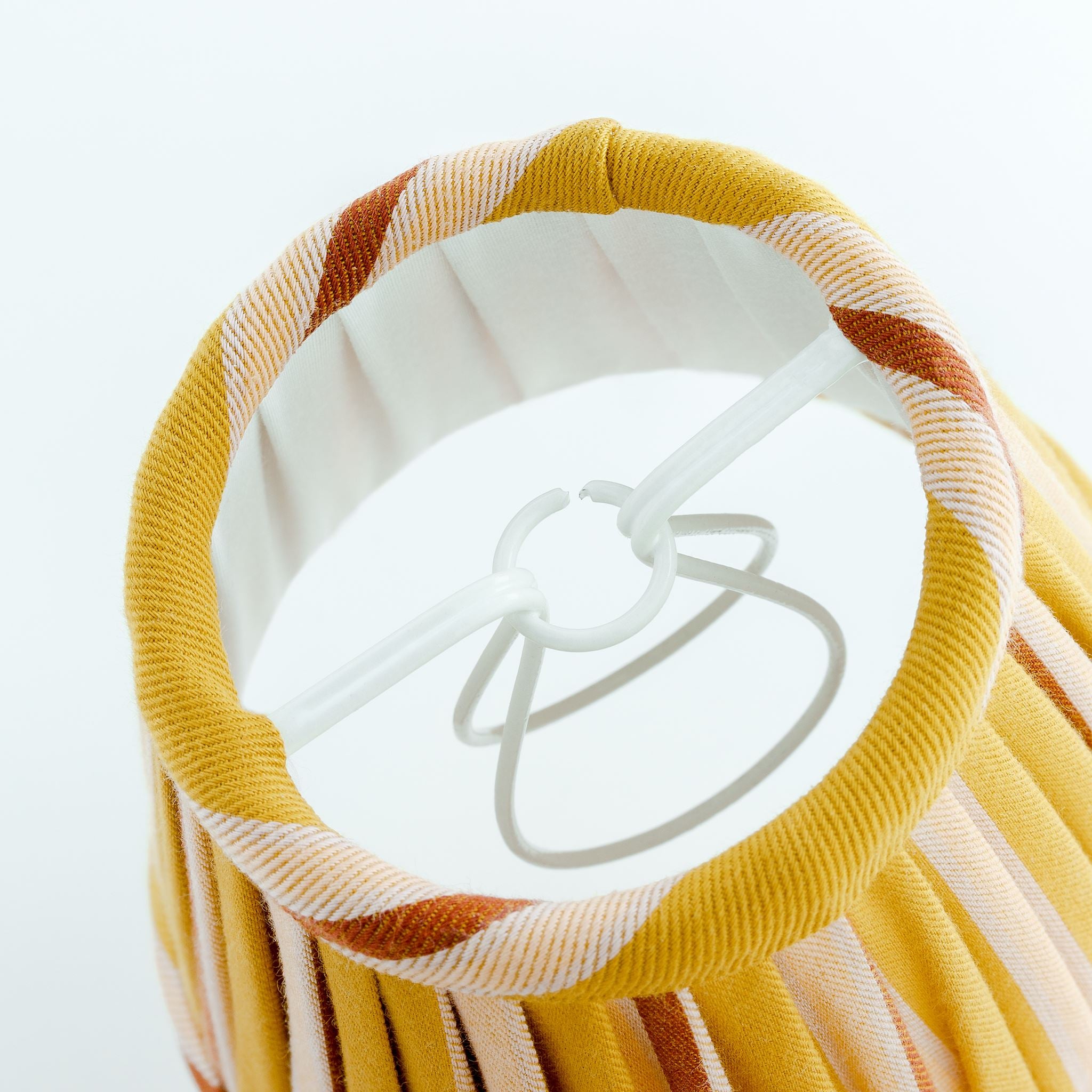 Stripe frill 'candle clip' lampshade, turmeric