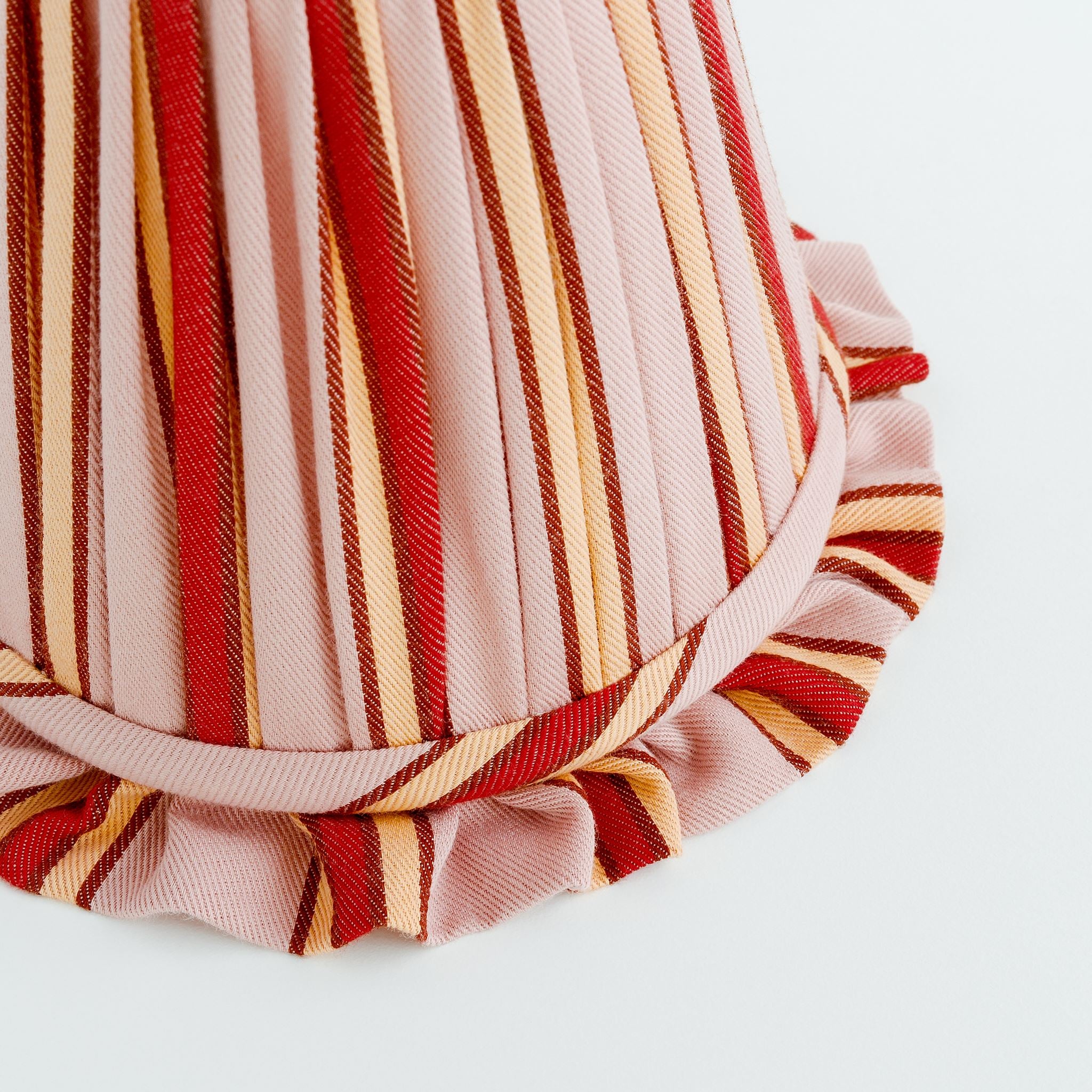 Stripe frill 'candle clip' lampshade, pink cherry pop
