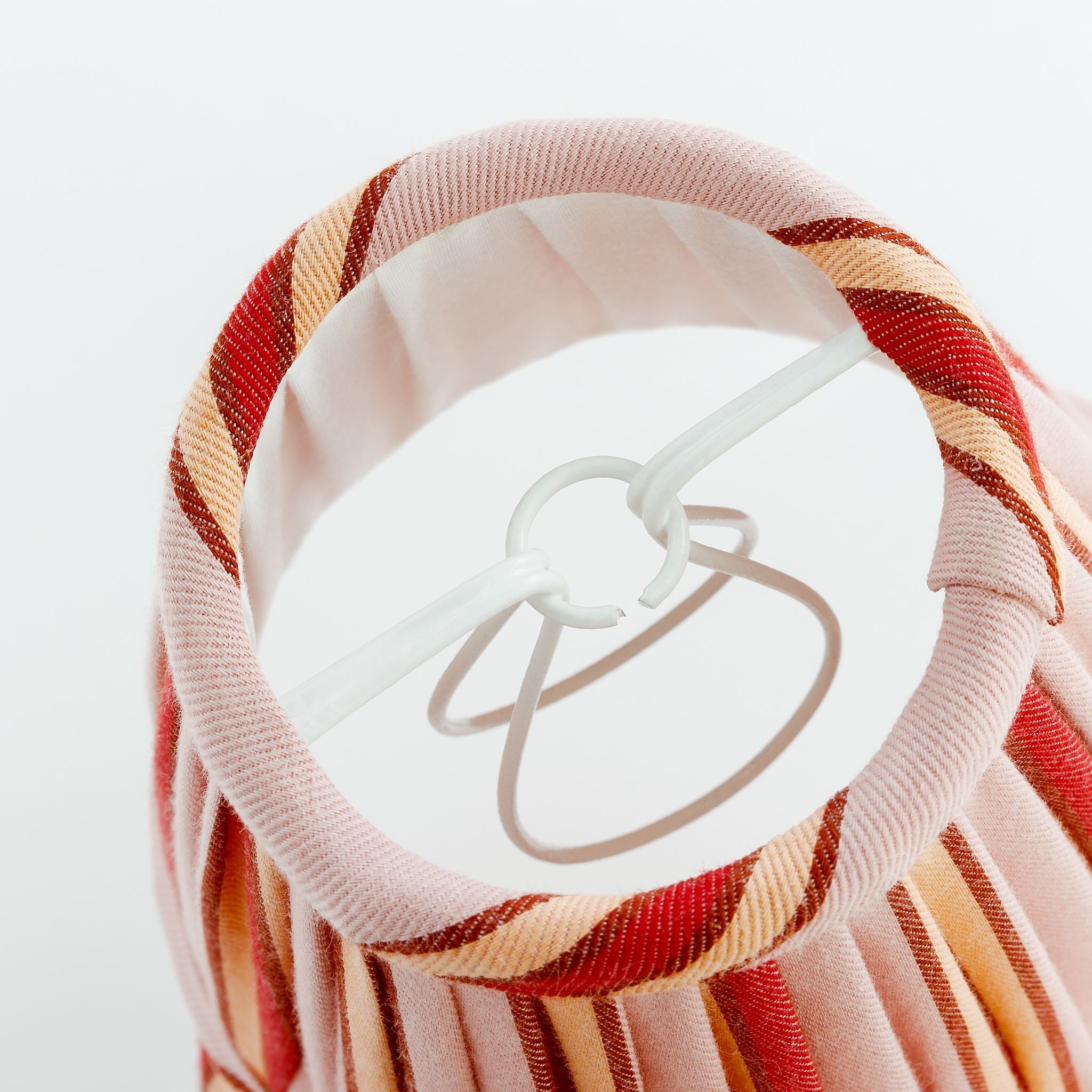 Stripe frill 'candle clip' lampshade, pink cherry pop