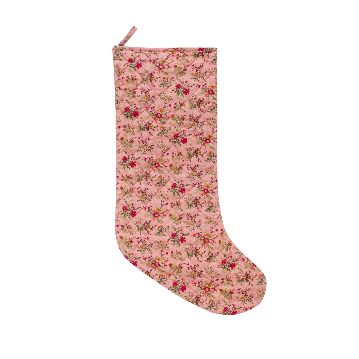 Prairie floral Christmas stocking, peony