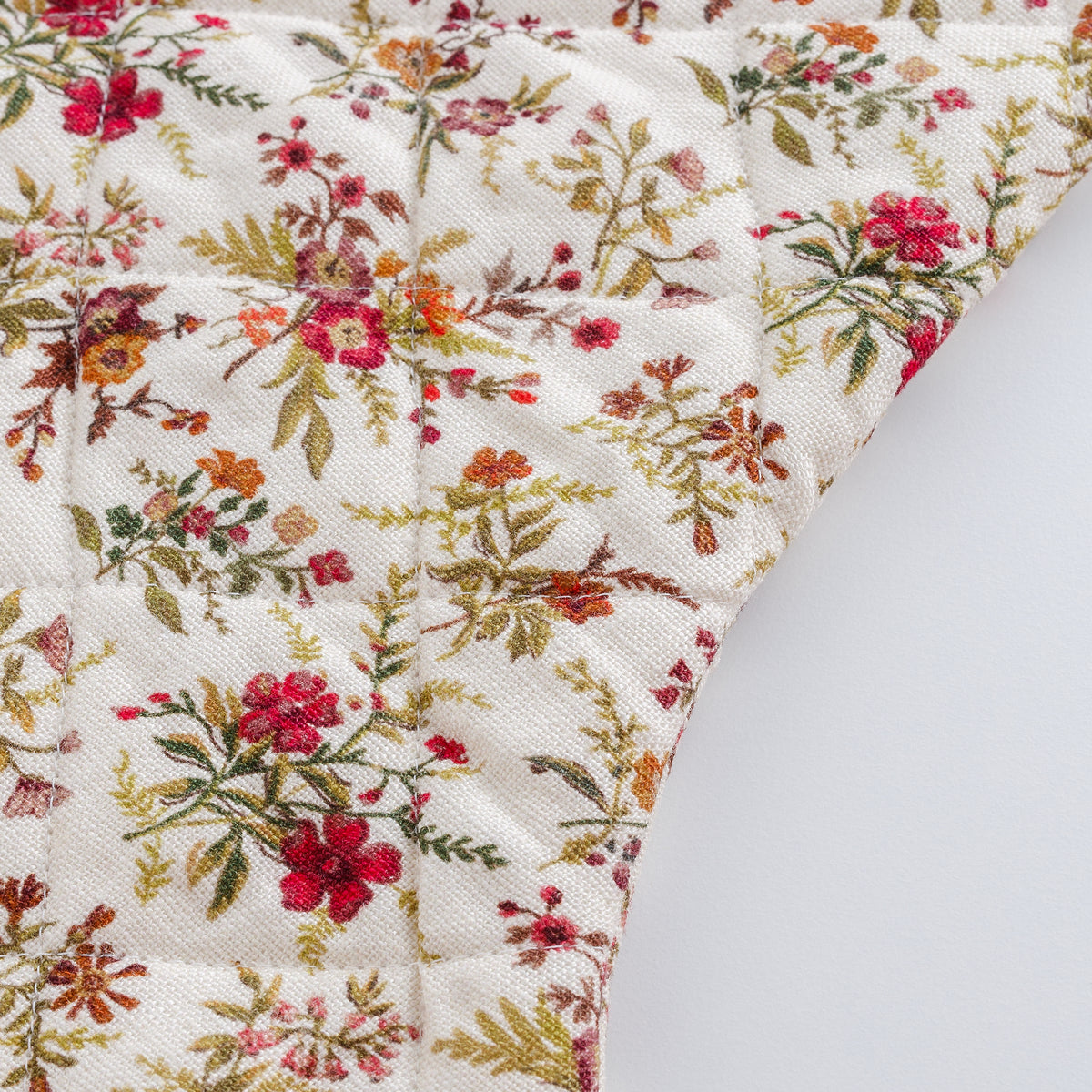 Prairie floral Christmas stocking, cream