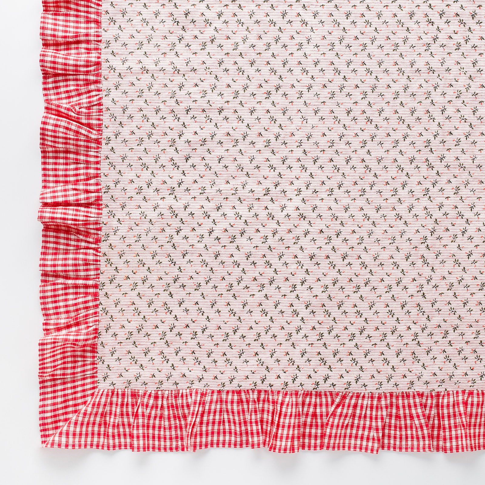 Herukka thin stripe linen tablecloth, strawberry