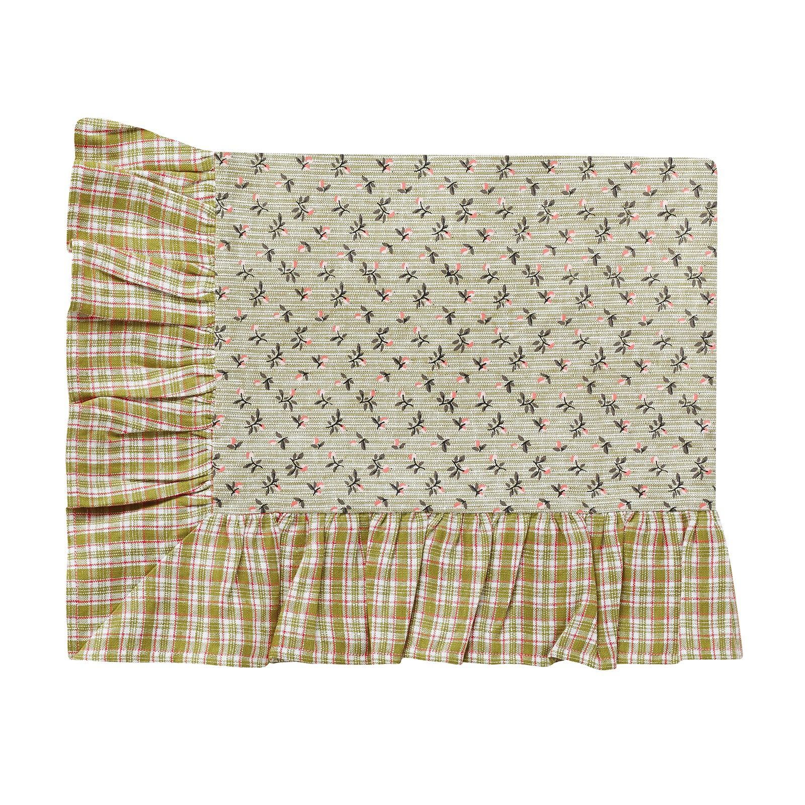 Herukka thin stripe linen tablecloth, chartreuse