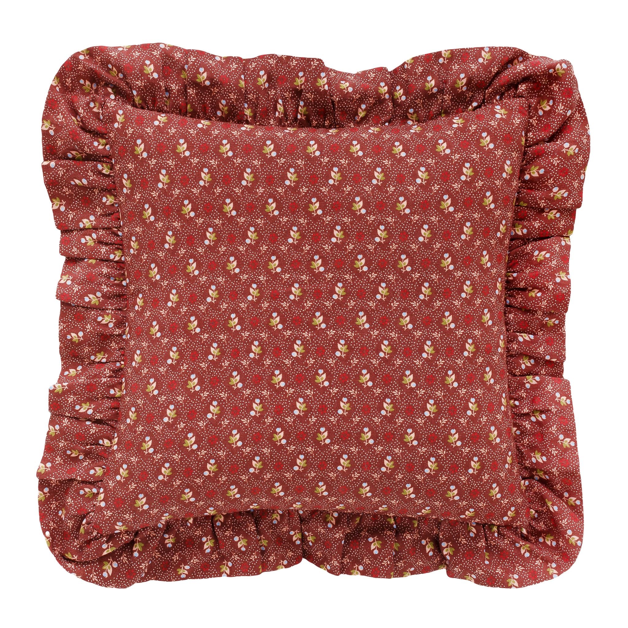Tähti square frill cushion, cacao