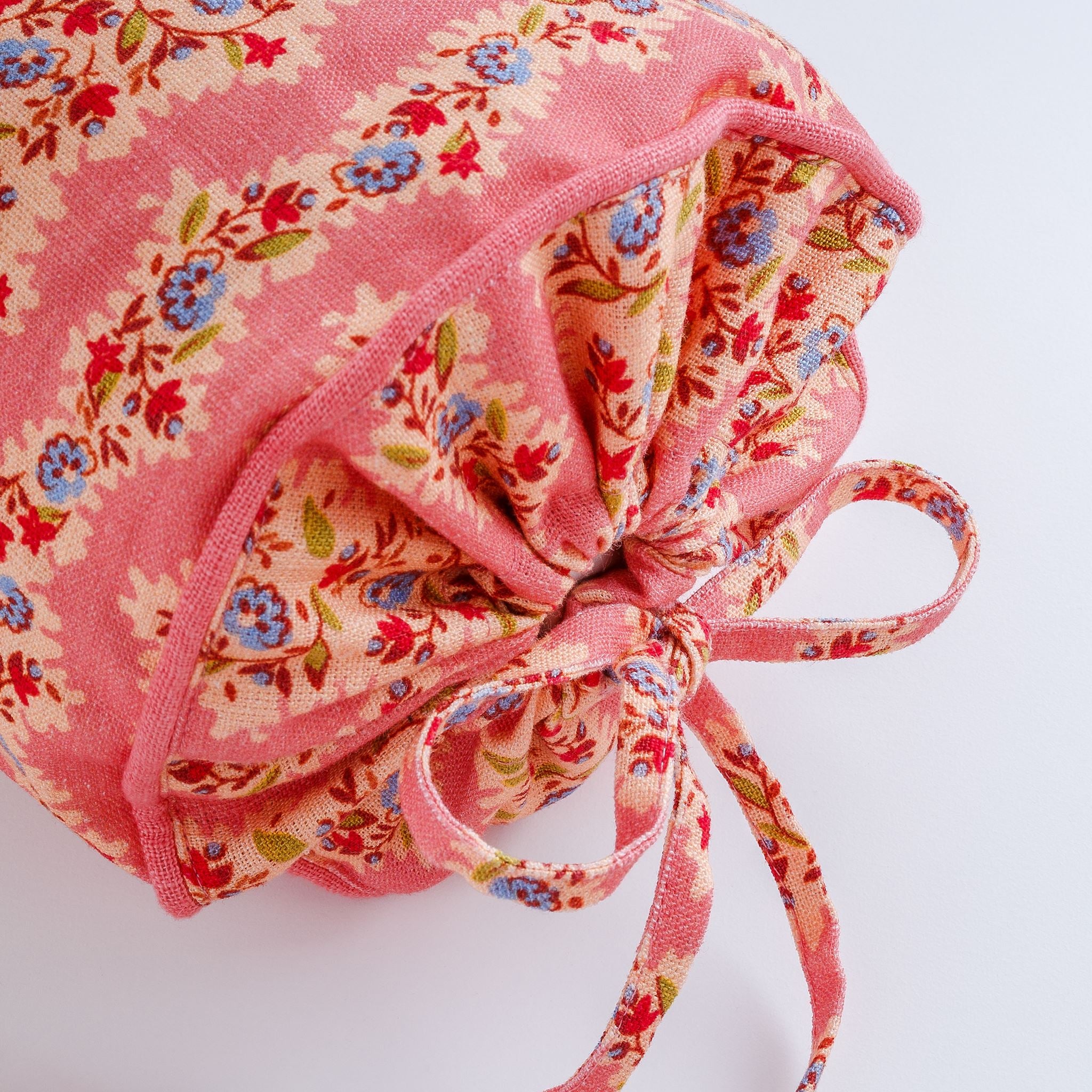Hedgerow stripe bolster cushion, pink