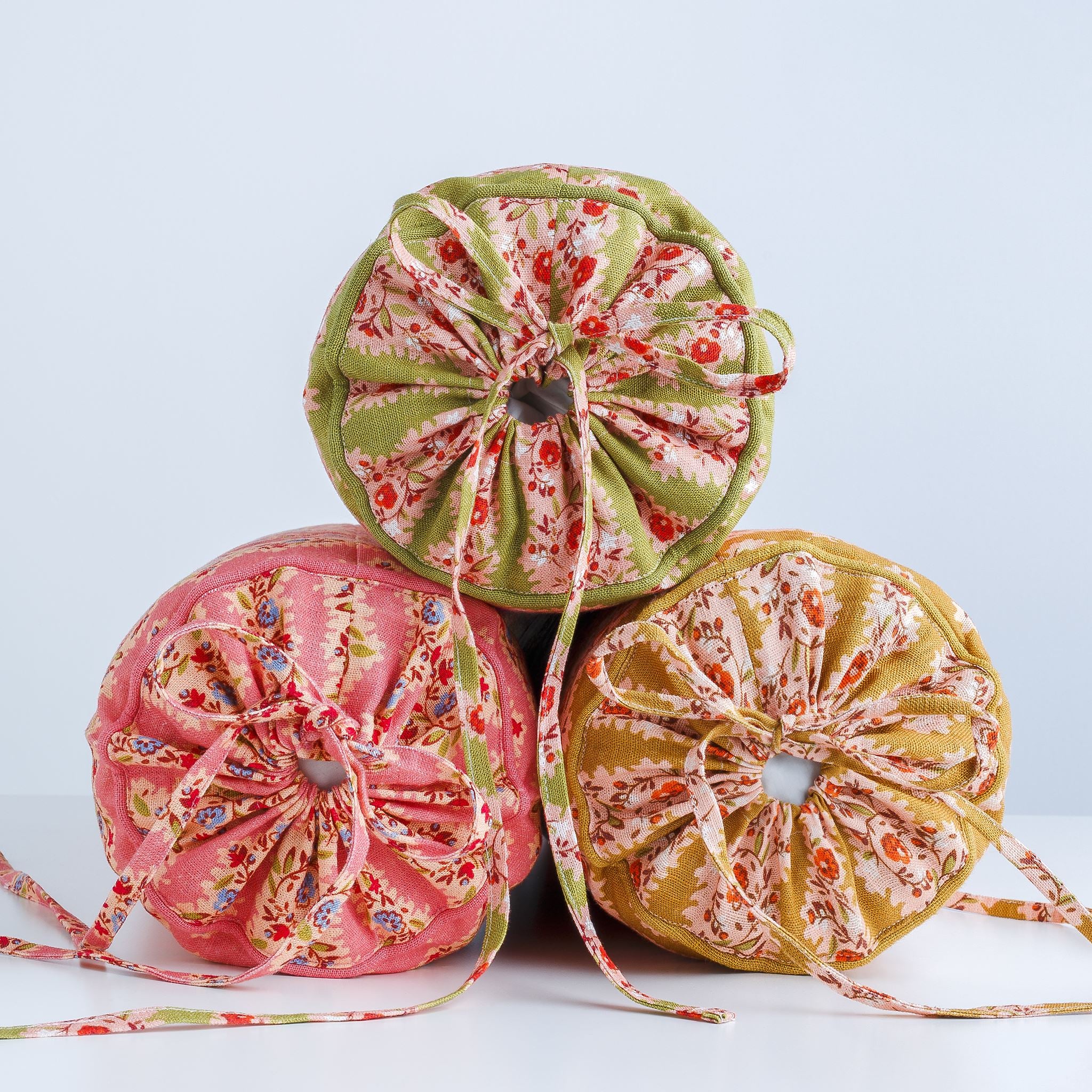 Hedgerow stripe bolster cushion, turmeric