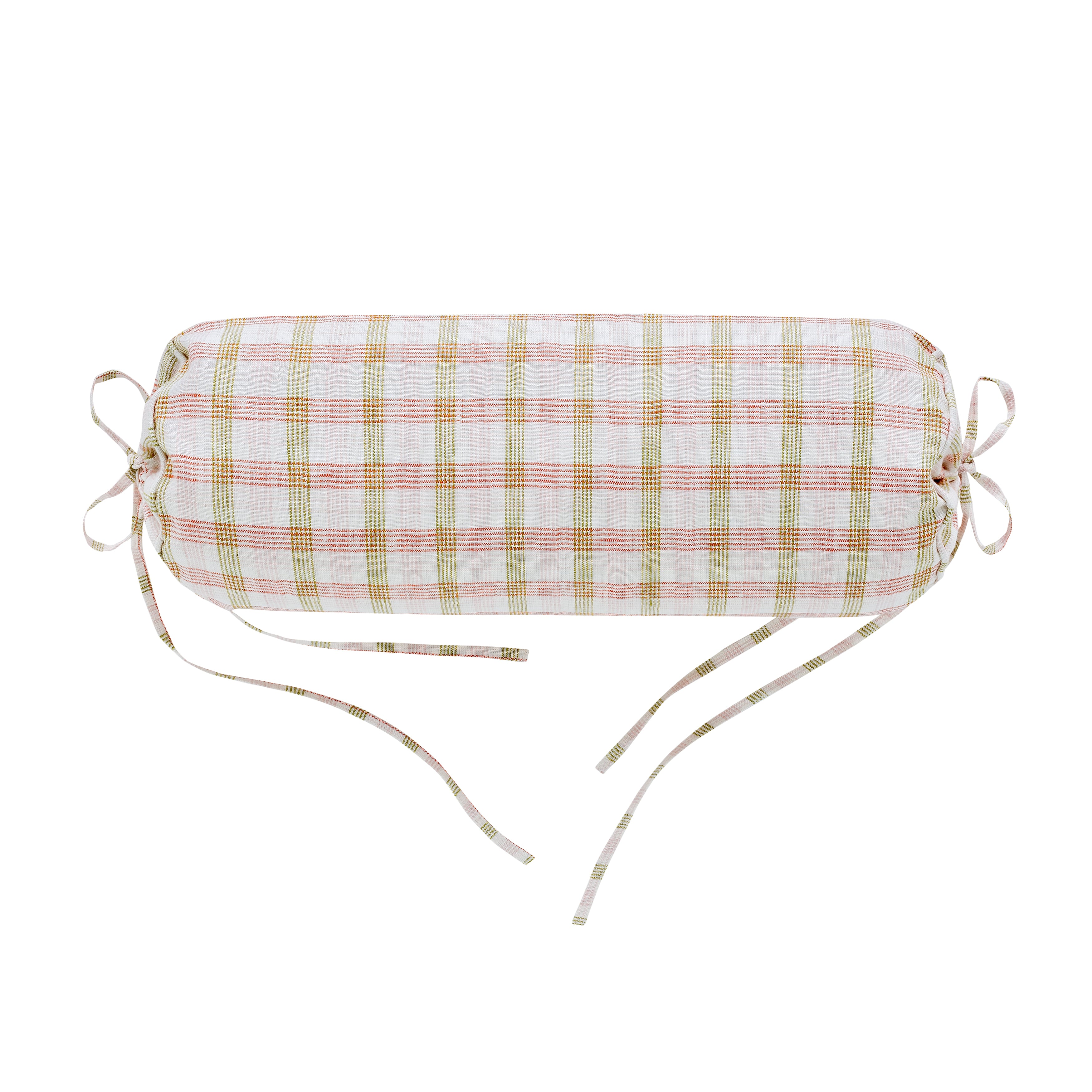 Mökki check bolster, pink