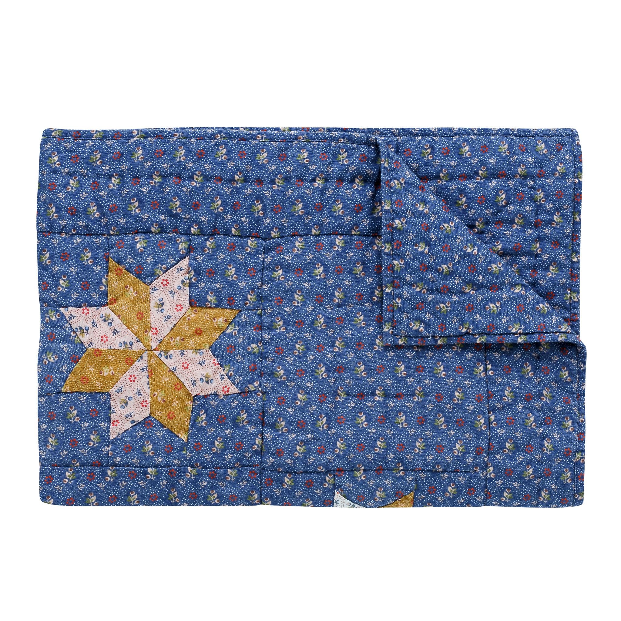 Tähti patchwork quilt BABY, navy