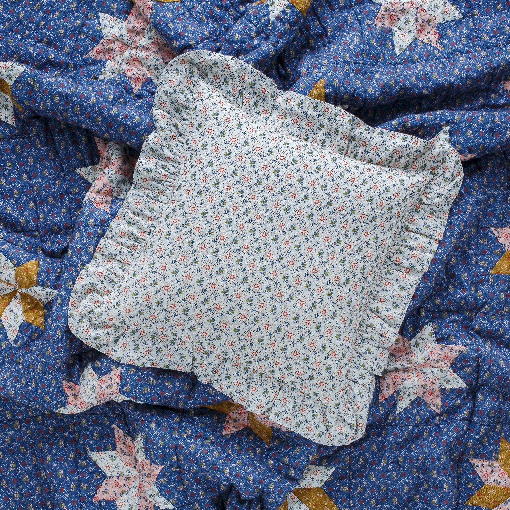 Tähti patchwork quilt, navy