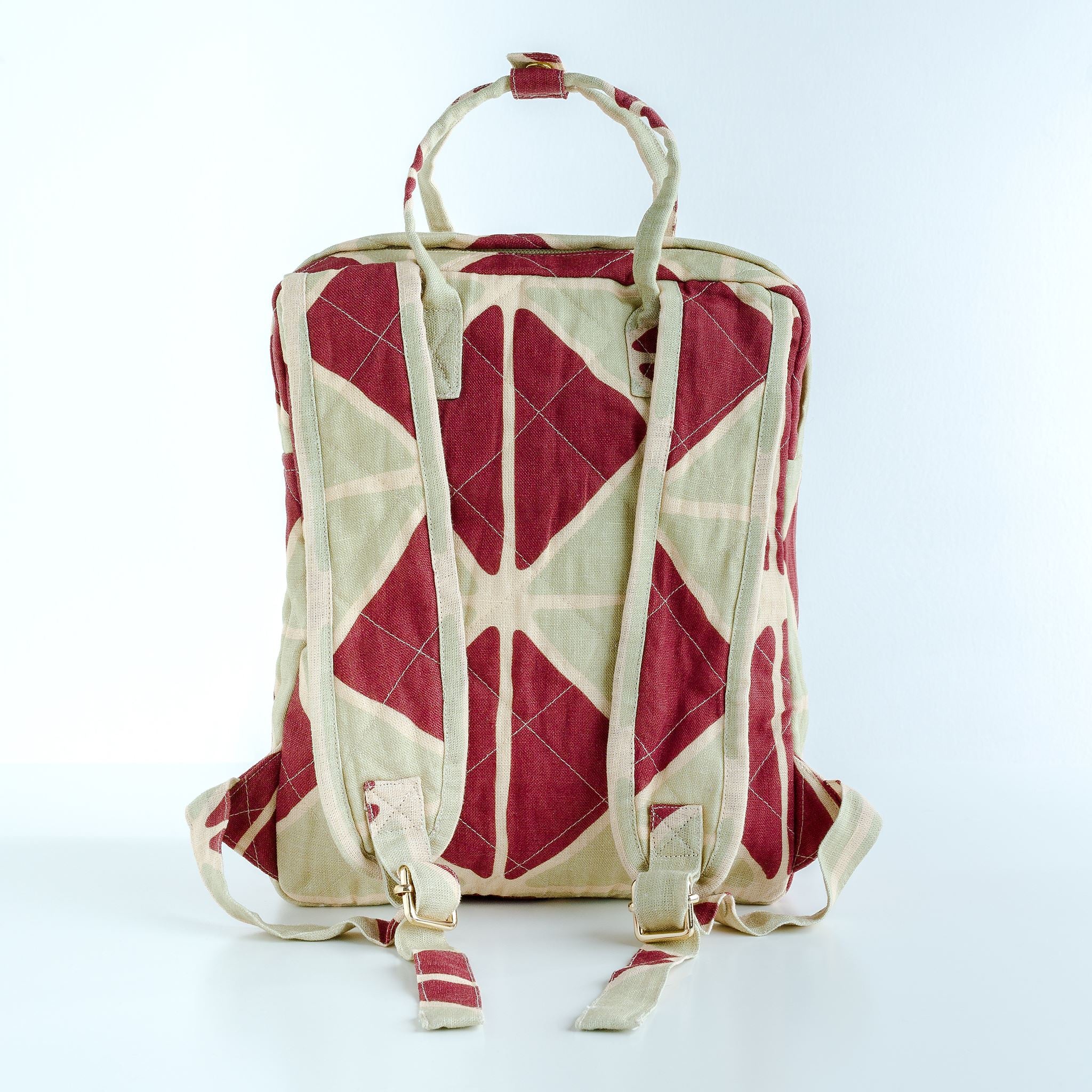 Jester harlequin quilted kids rucksack, pistachio/cacao