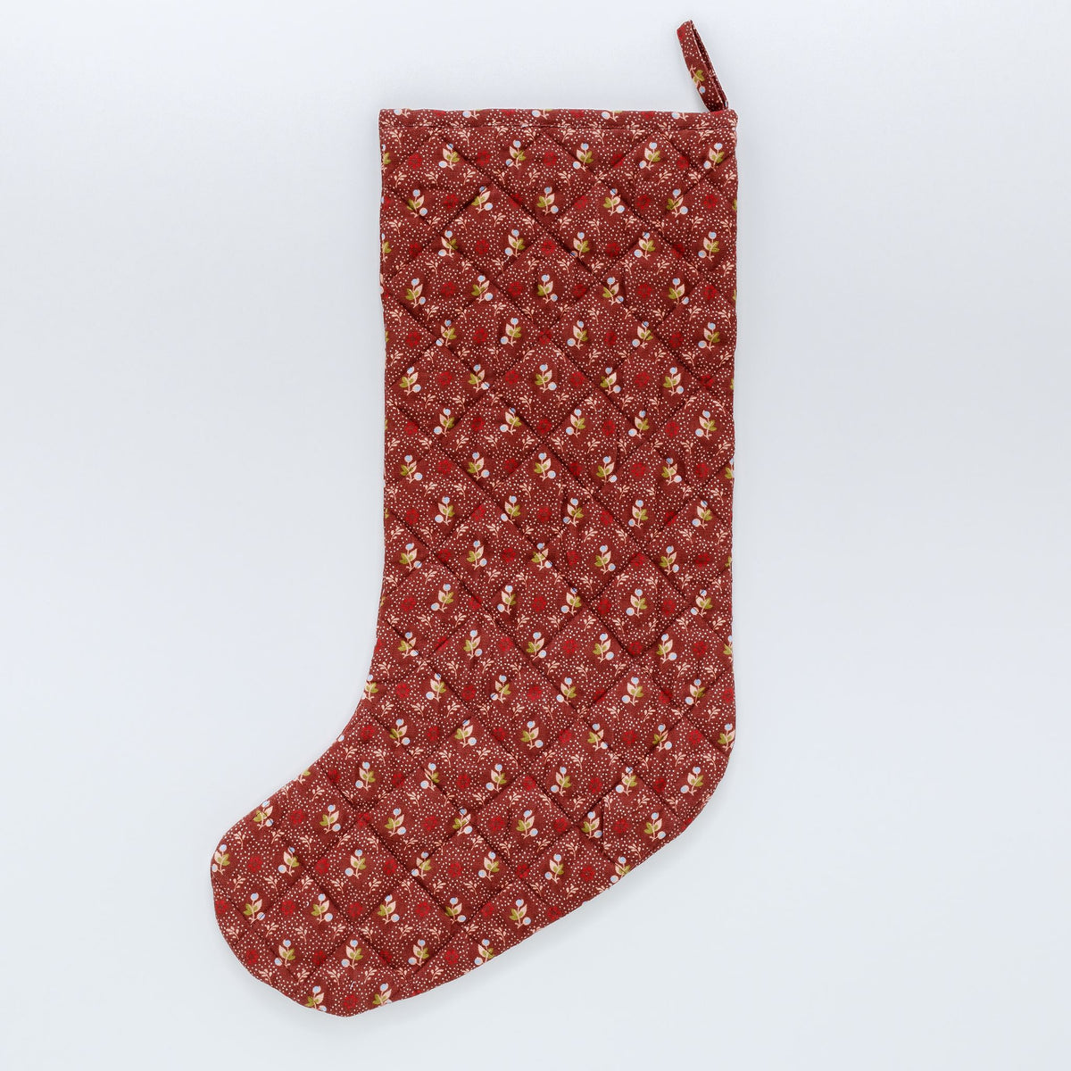 Tähti patchwork Christmas stocking, cacao