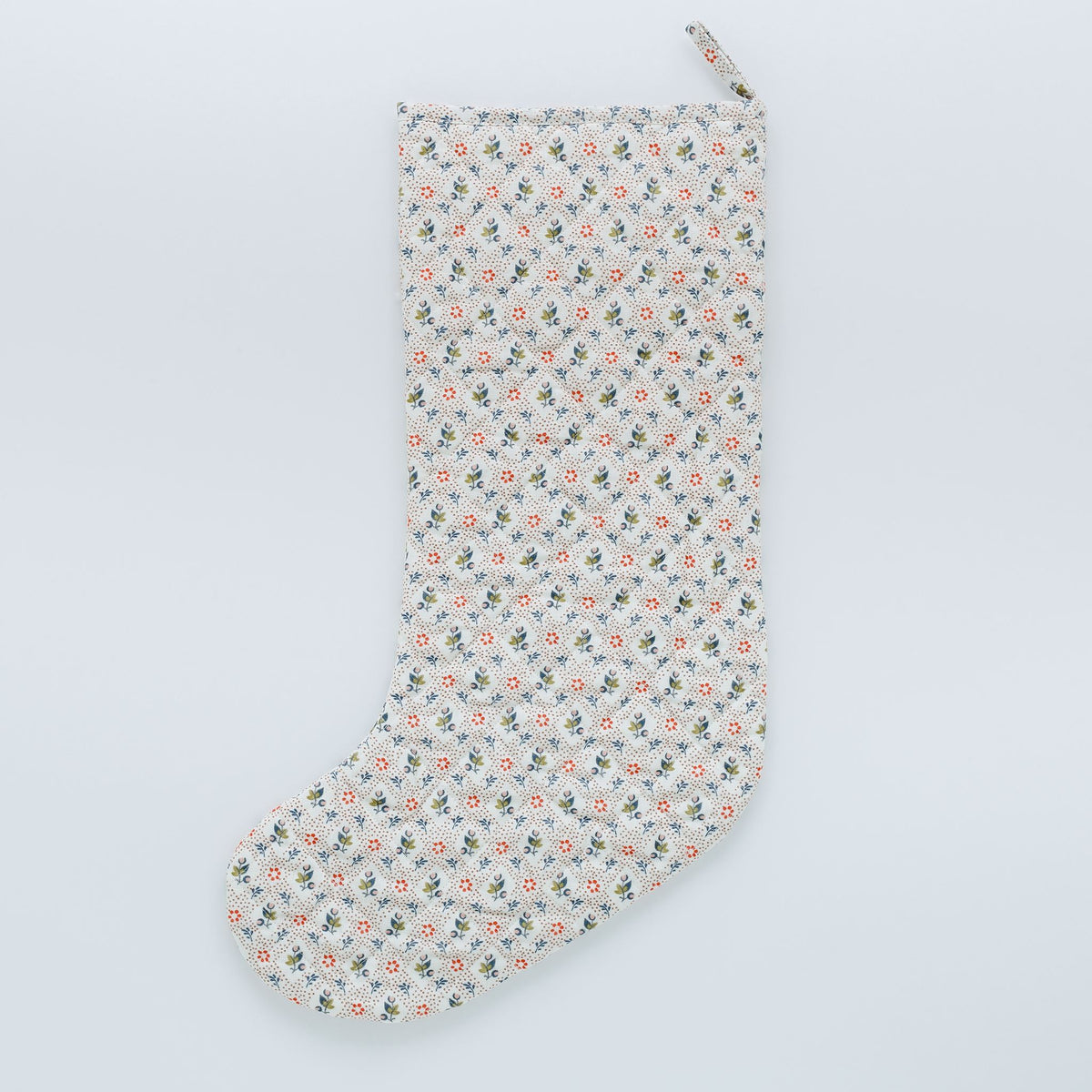 Tähti patchwork Christmas stocking, whisper cream