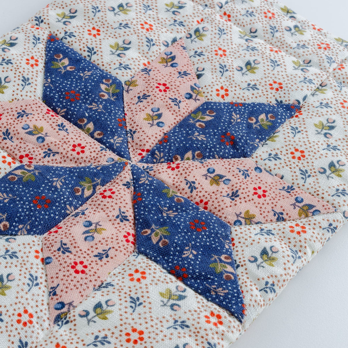 Tähti patchwork Christmas stocking, whisper cream