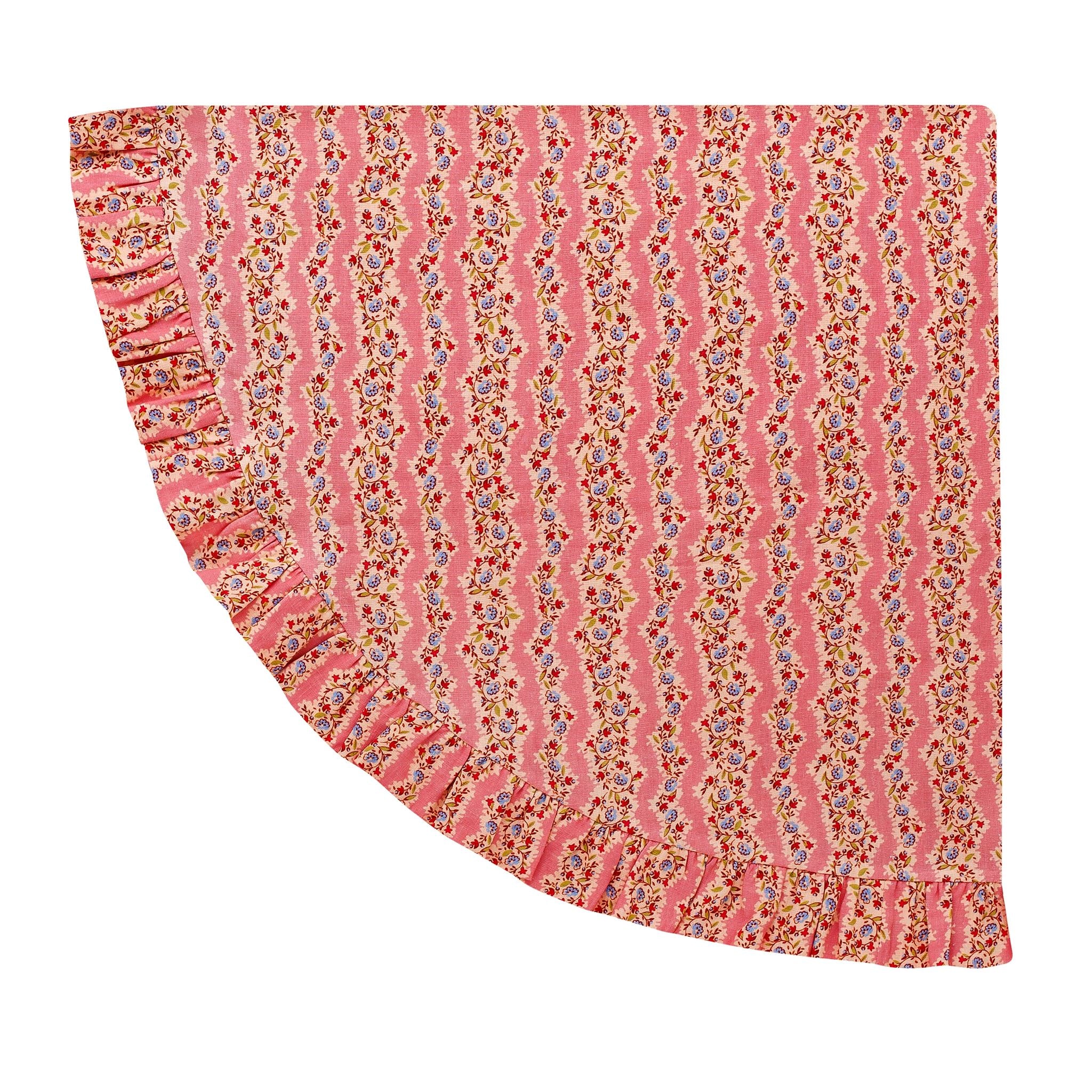 Hedgerow stripe tablecloth, pink