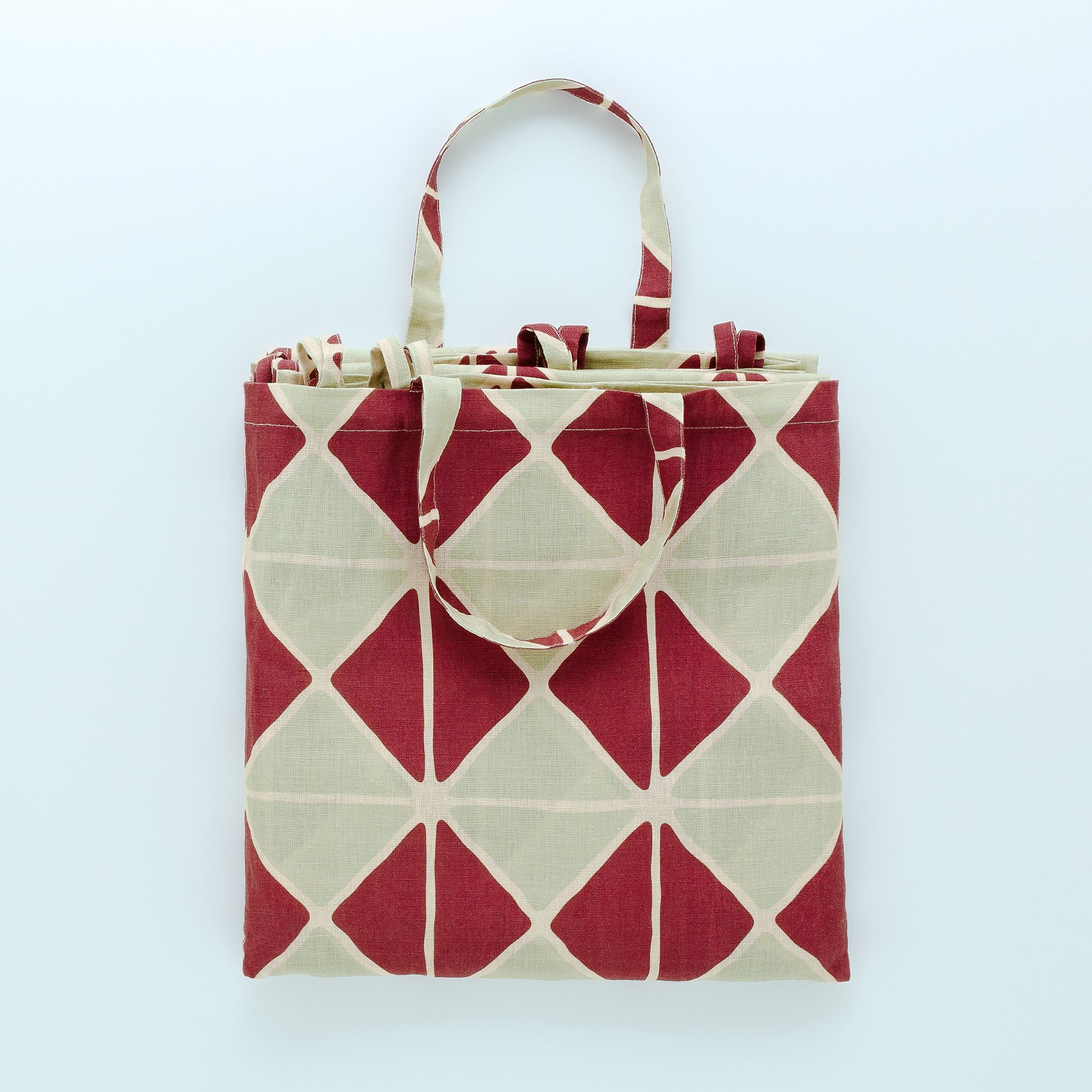 Jester harlequin curtains, a pair in a bag, pistachio/cacao