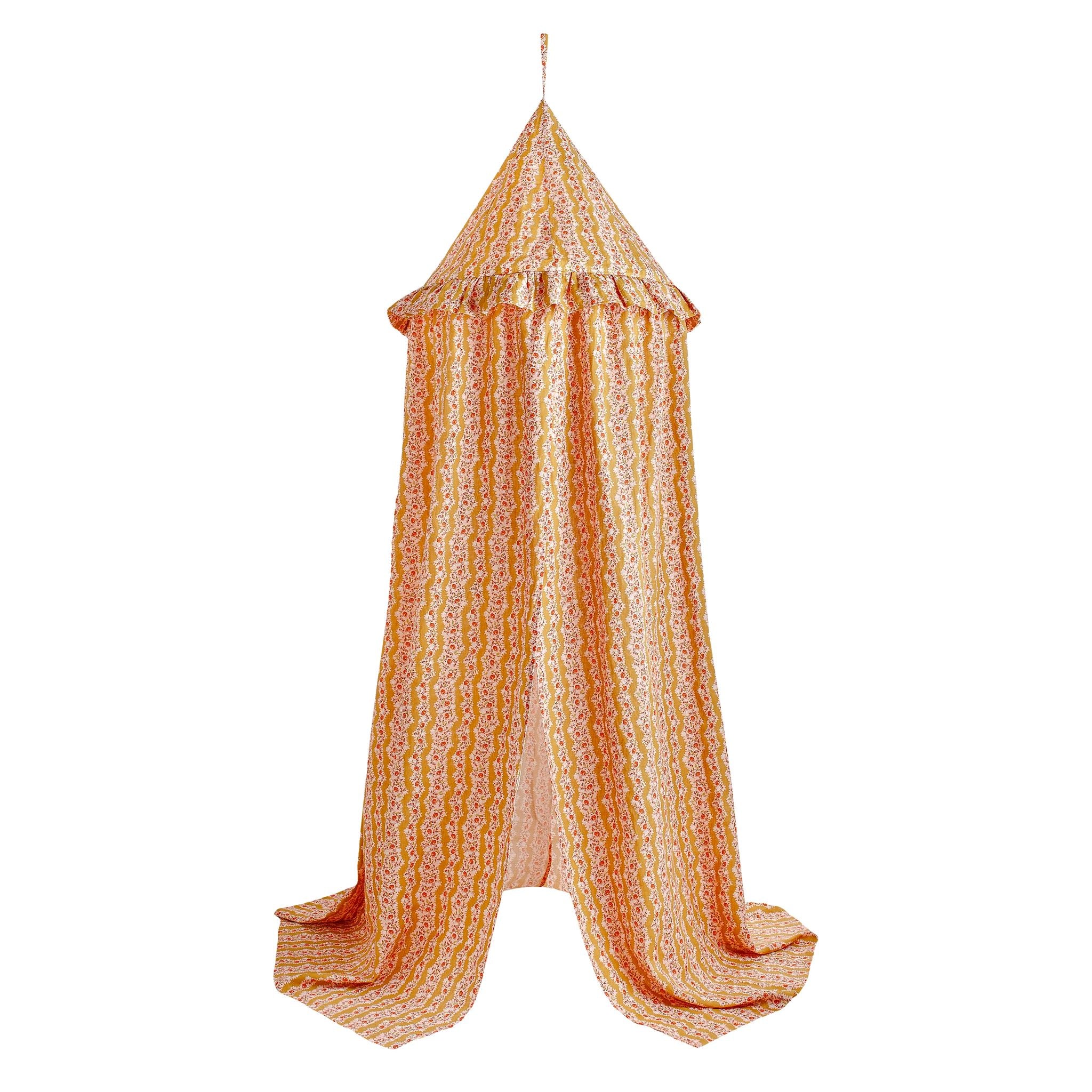 Hedgerow stripe canopy, turmeric