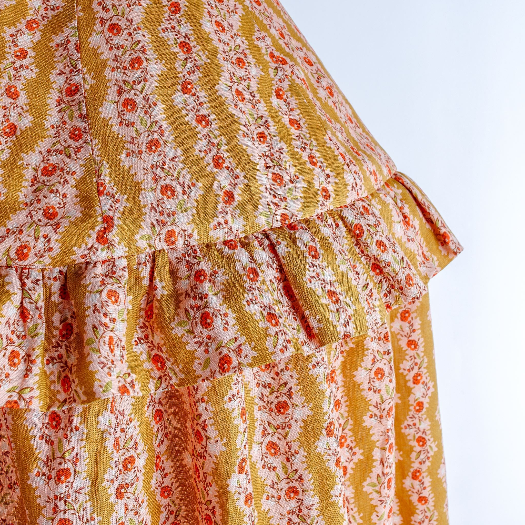 Hedgerow stripe canopy, turmeric
