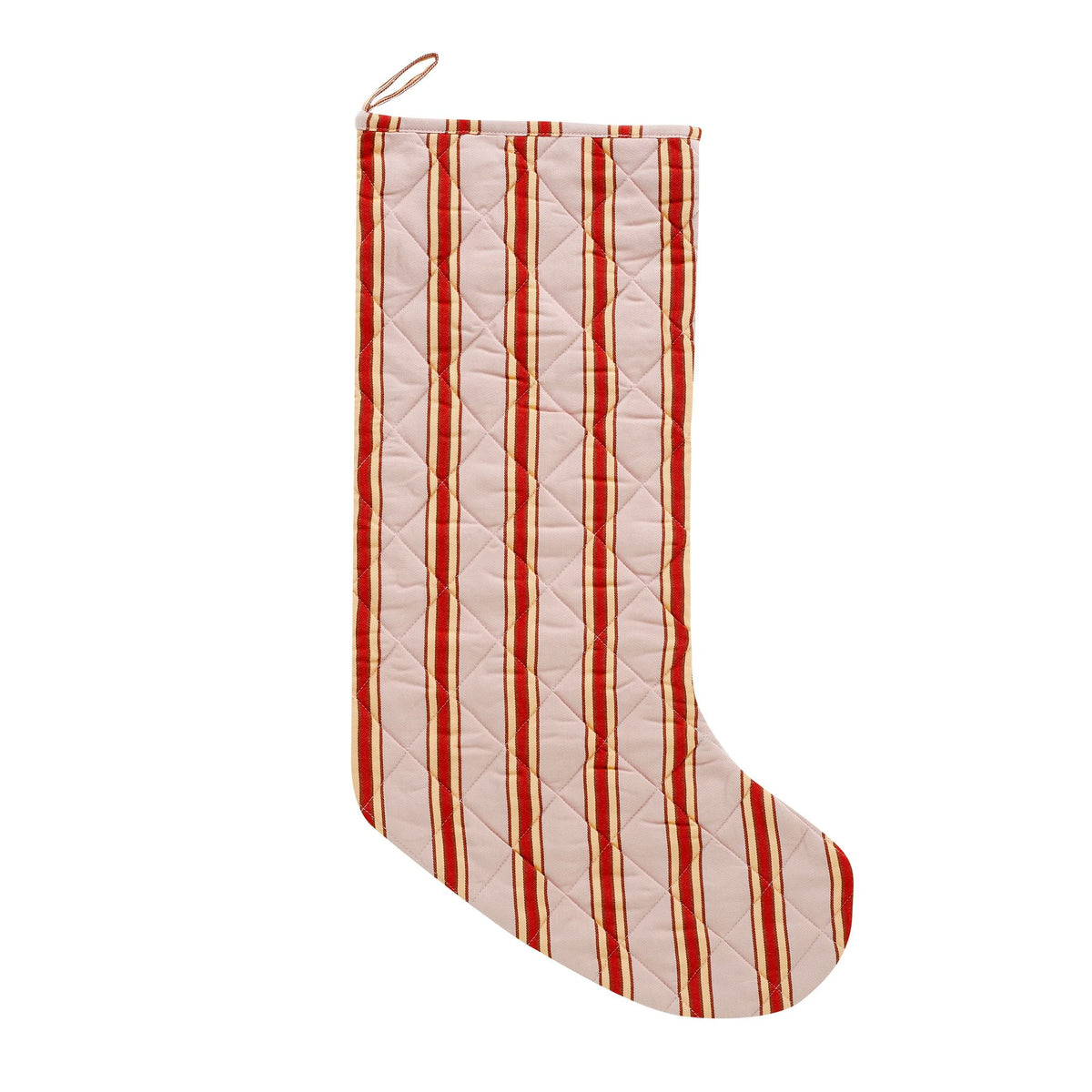 Pink cherry pop stripe Christmas stocking
