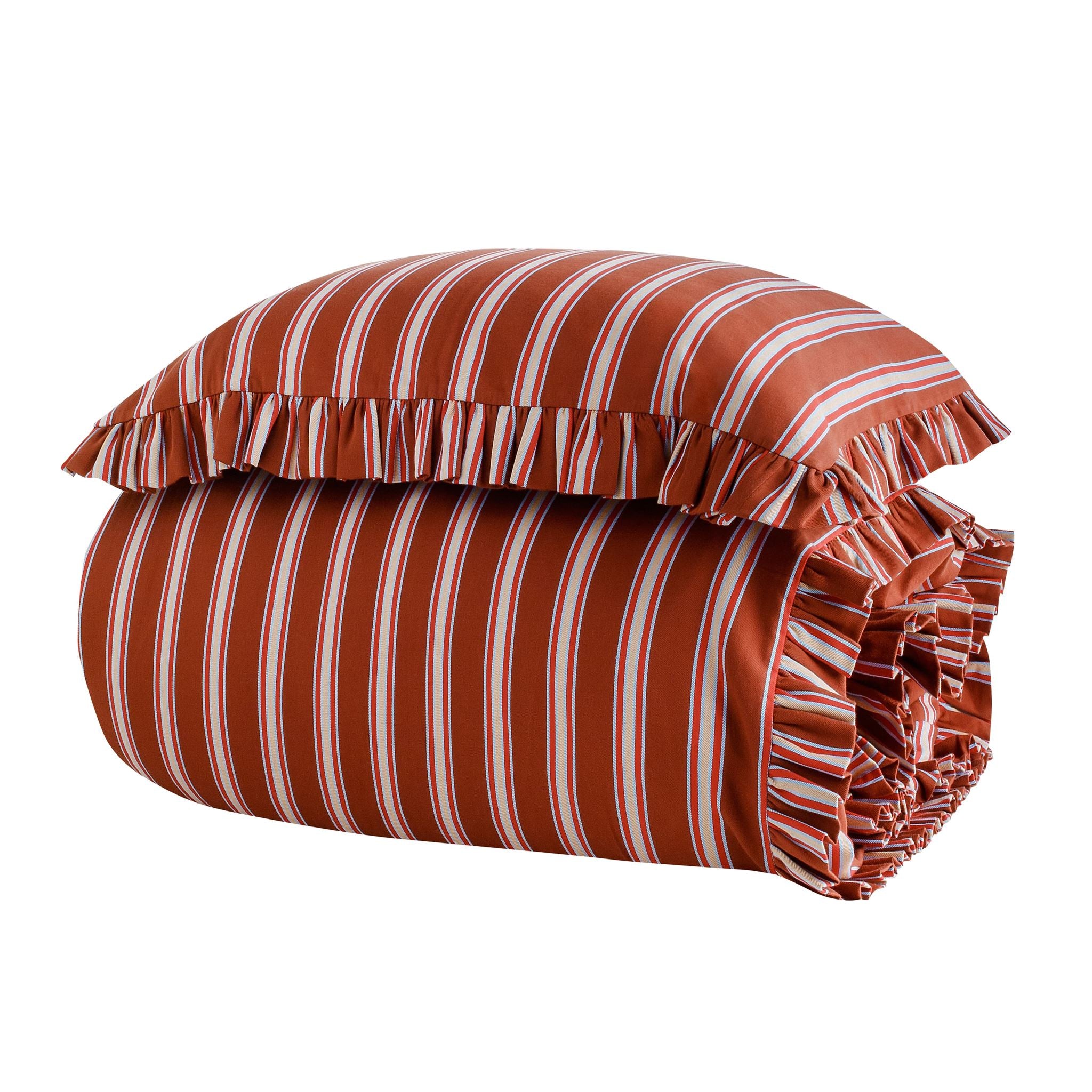 Cacao pop stripe bedding set in a bag