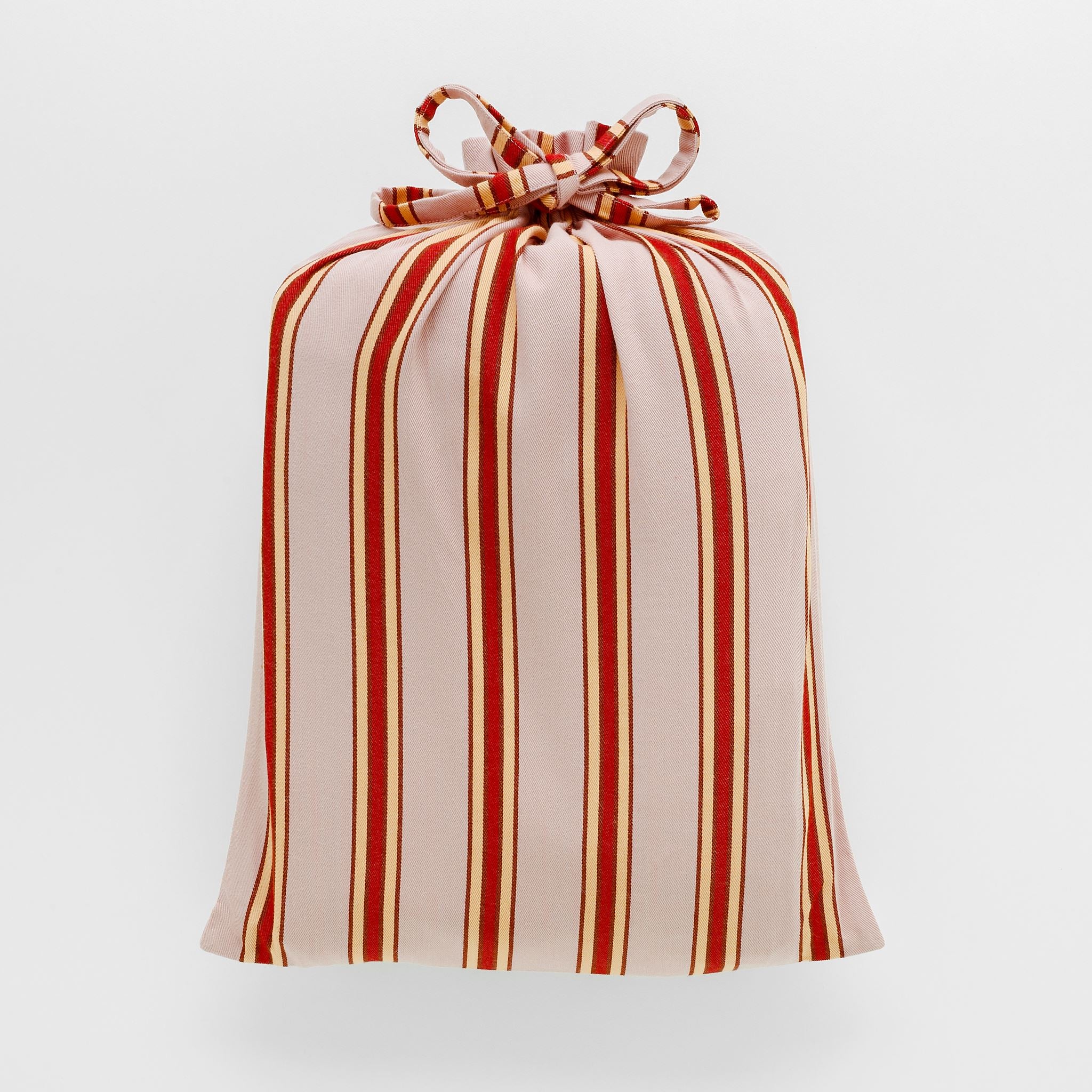 Pink cherry pop stripe bedding set in a bag