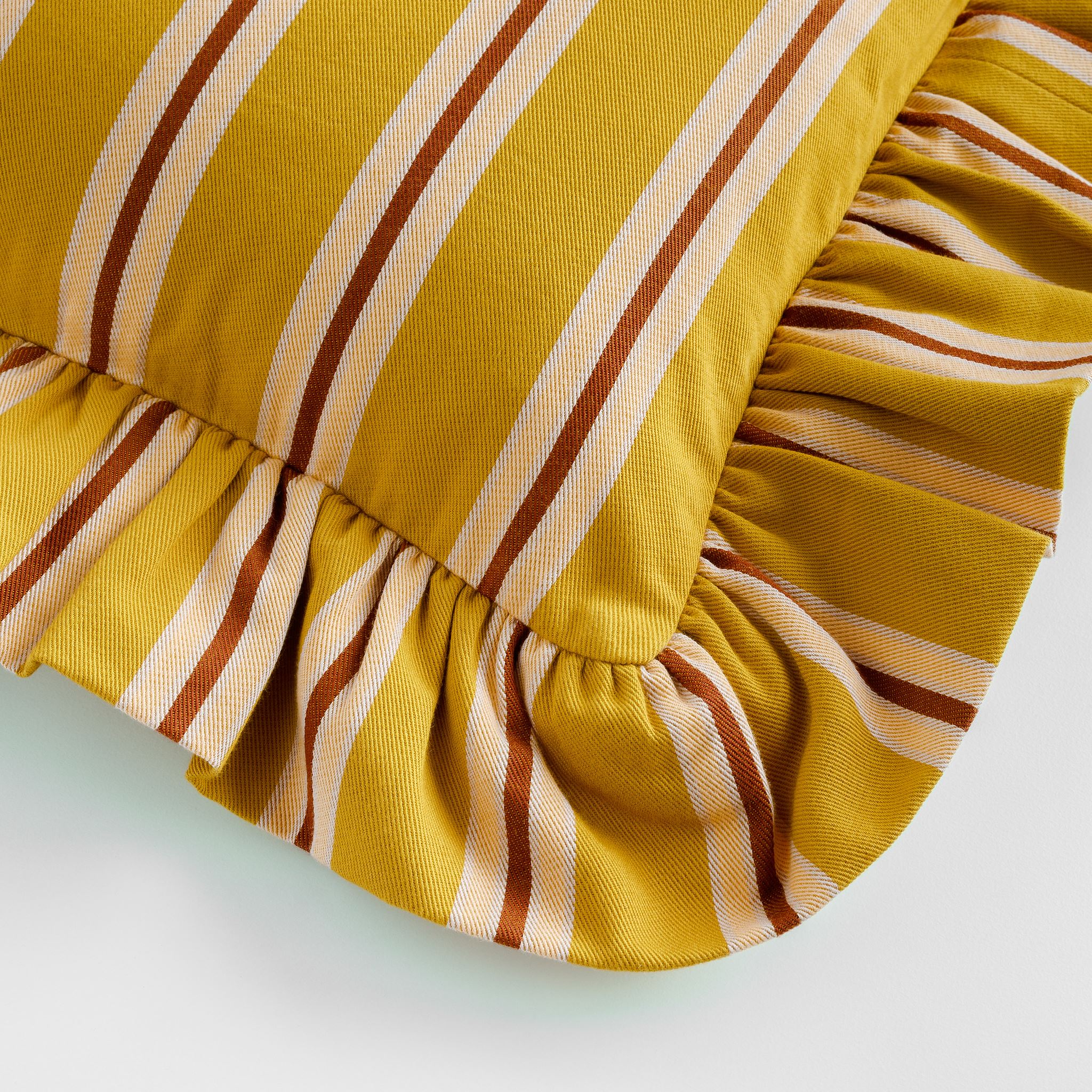 Turmeric pop stripe cushion