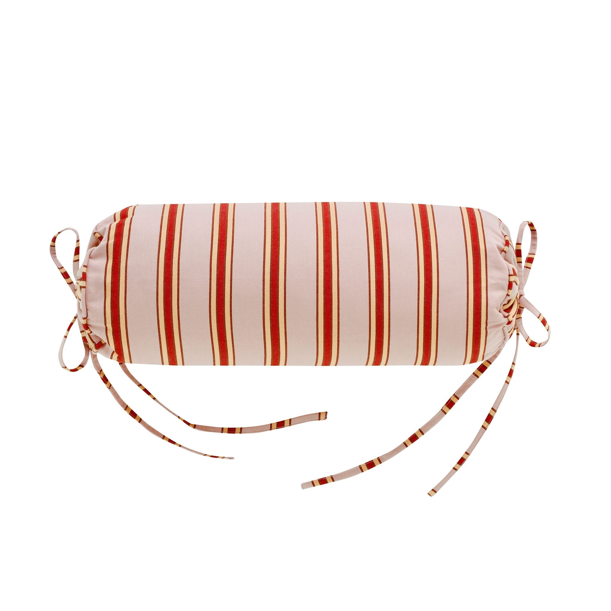 Pink cherry pop stripe bolster