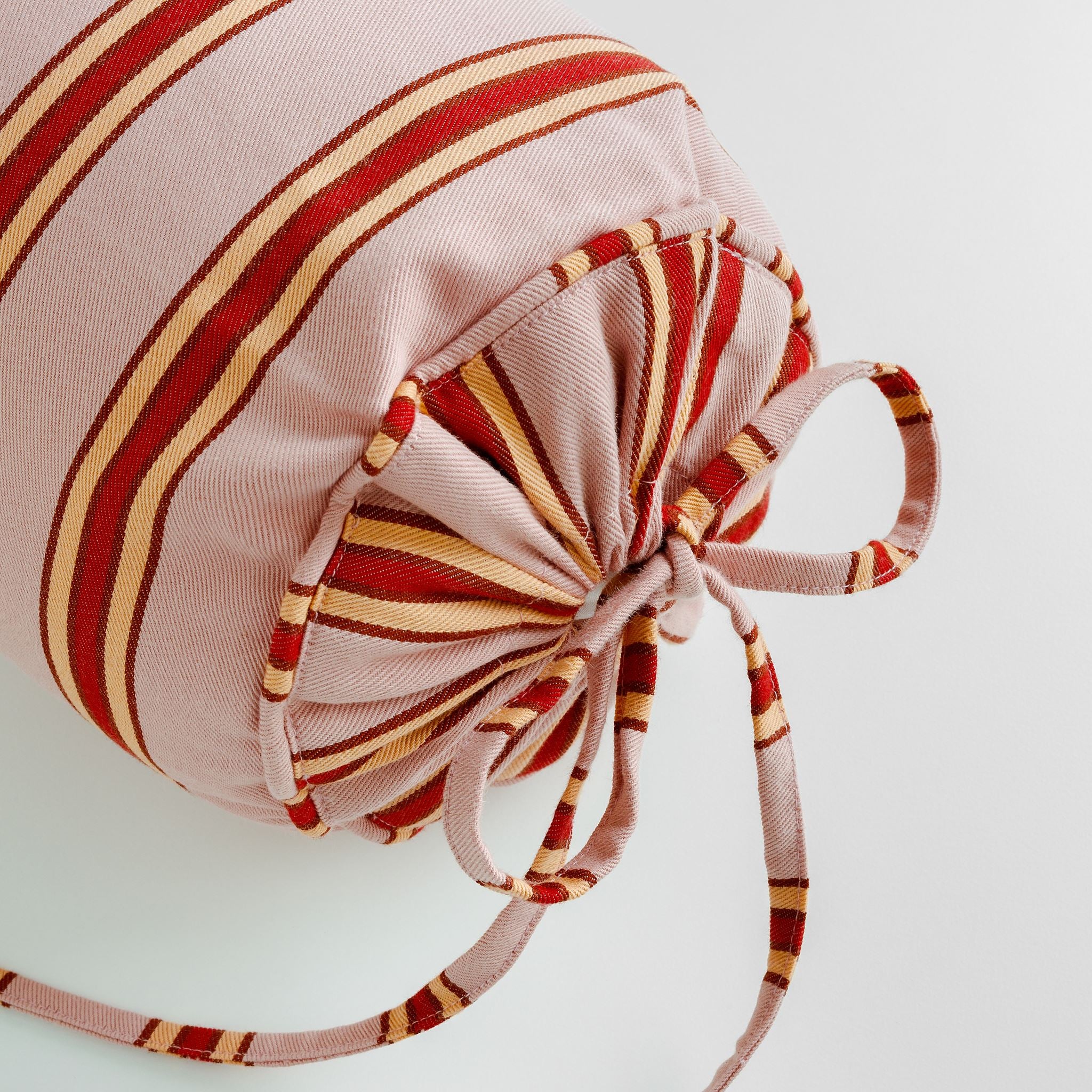 Pink cherry pop stripe bolster