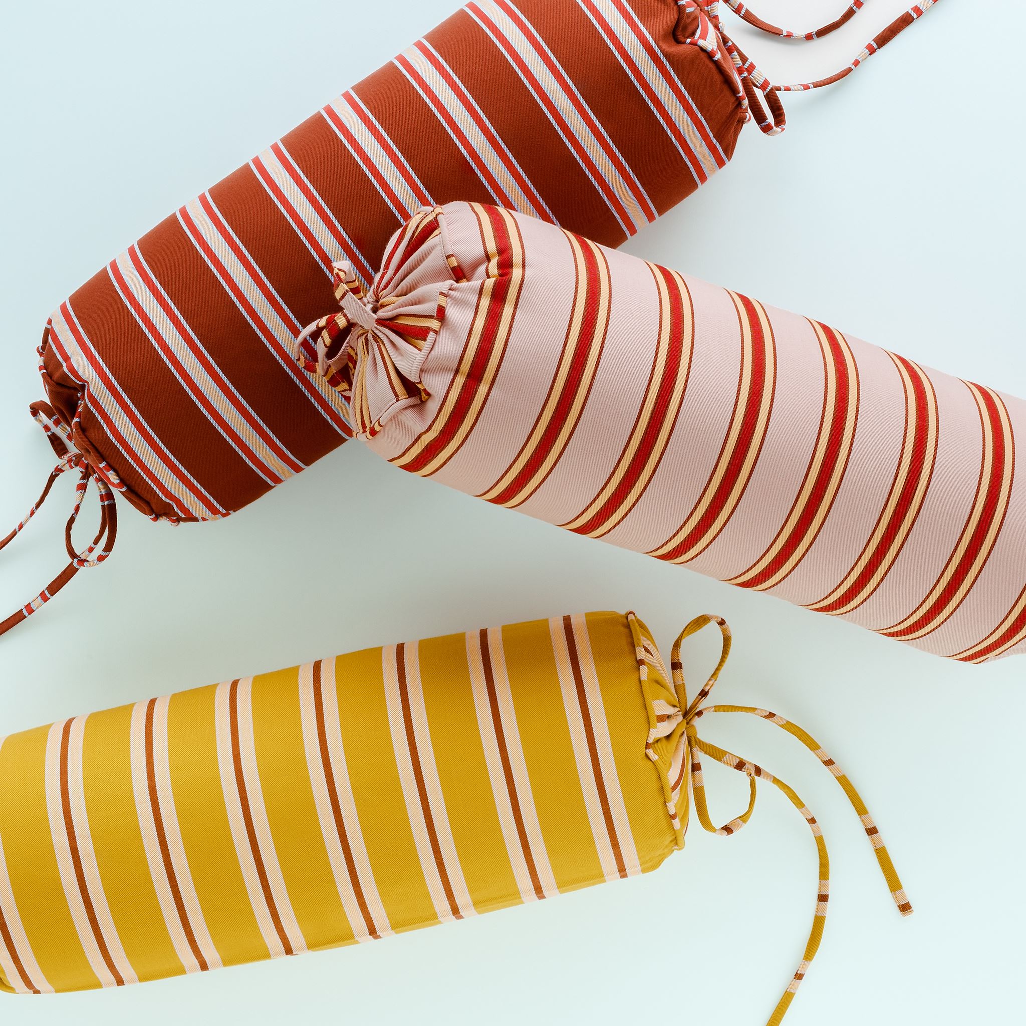 Pink cherry pop stripe bolster